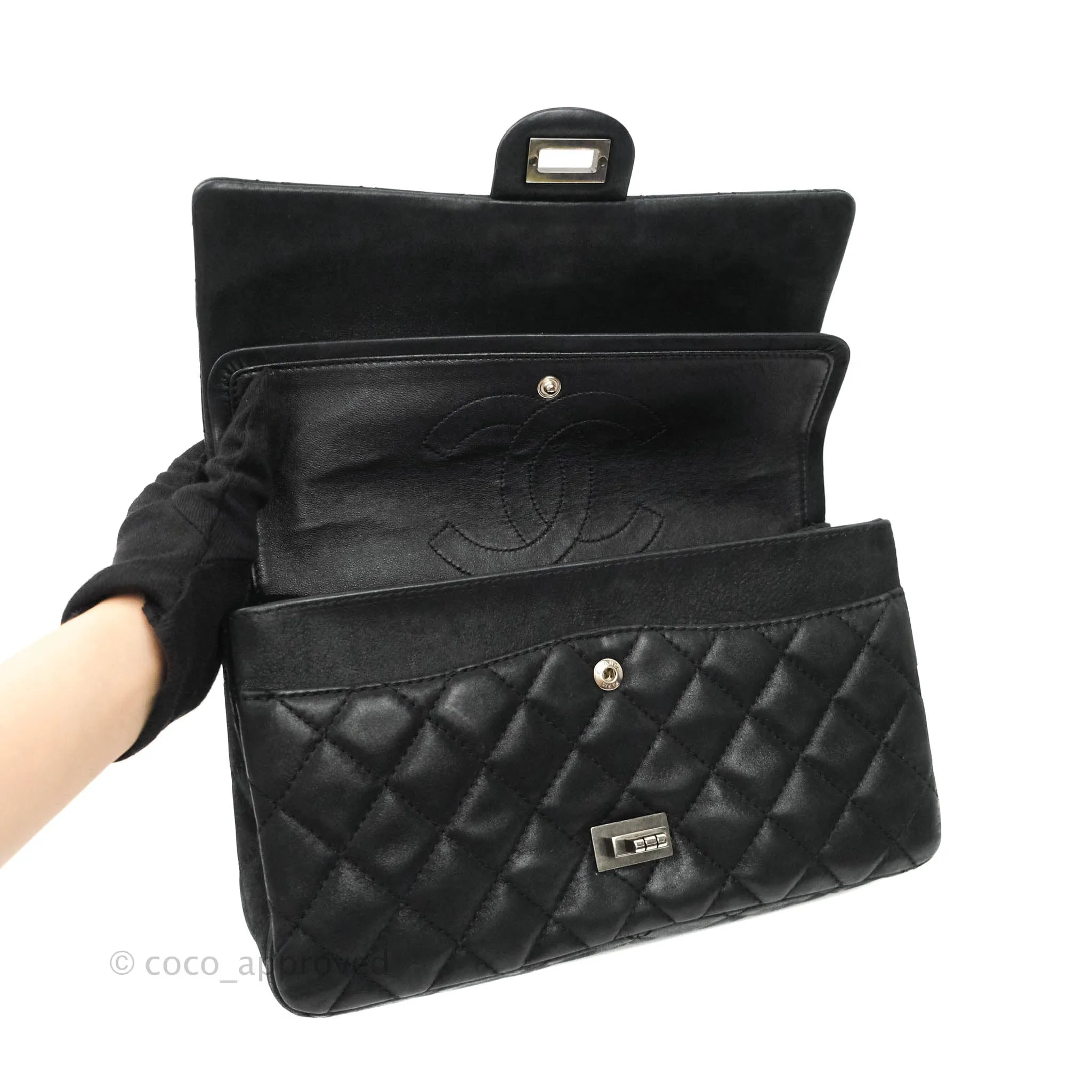 Chanel Reissue Quilted Aged Calfskin Black Ruthenium Hardware 226
