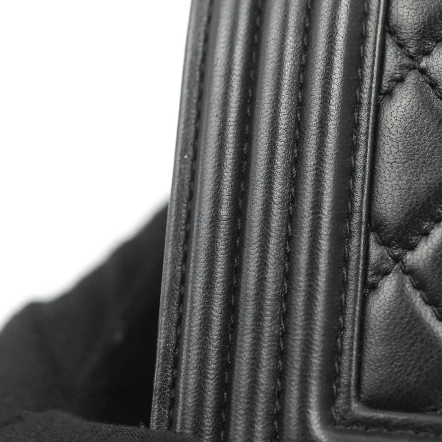 Chanel Small Boy Black Lambskin Aged Gold Hardware