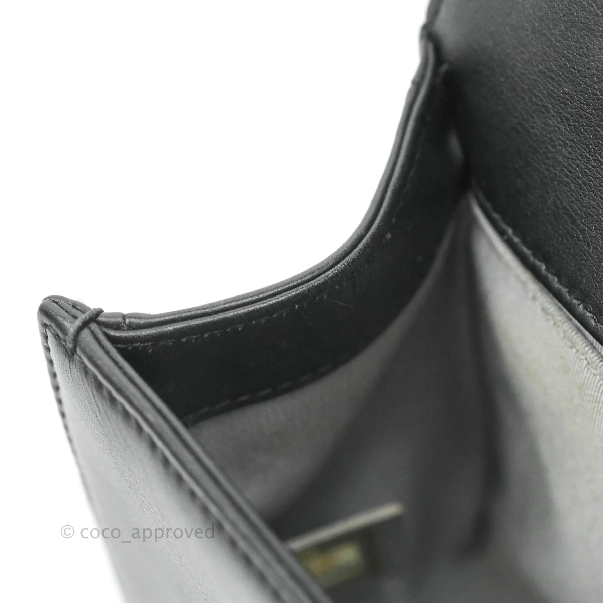 Chanel Small Chevron Boy Black Calfskin Ruthenium Hardware
