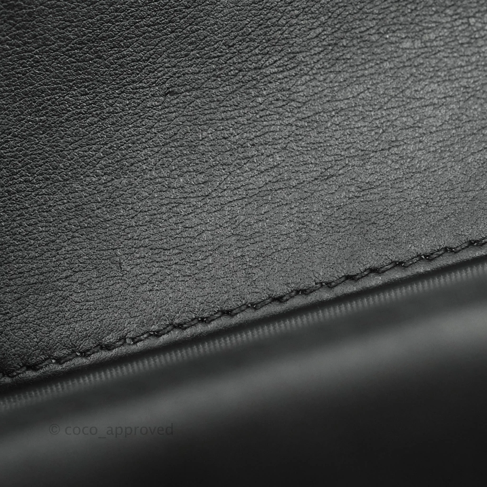 Chanel Small Chevron Boy Black Calfskin Ruthenium Hardware