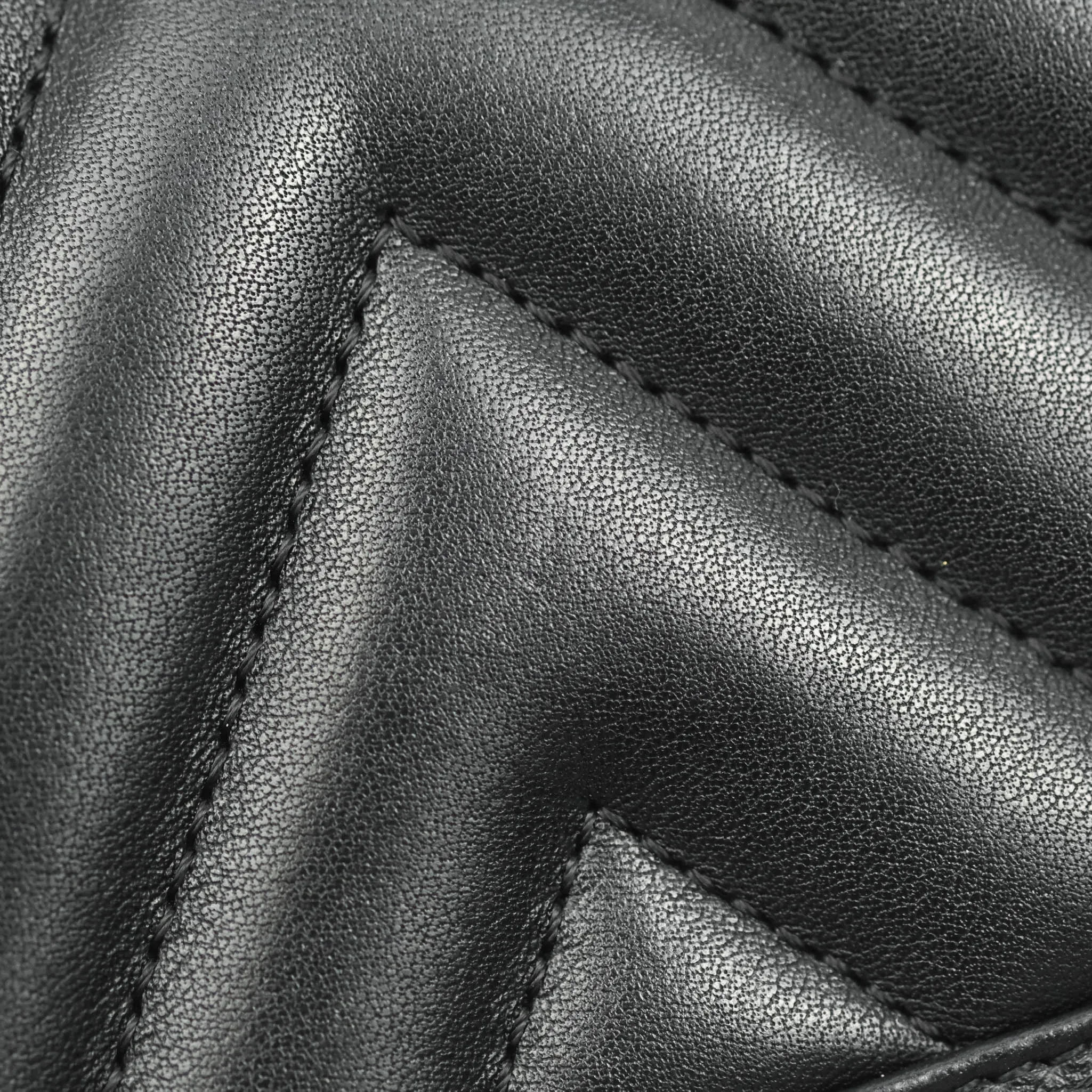 Chanel Small Chevron Boy Black Calfskin Ruthenium Hardware