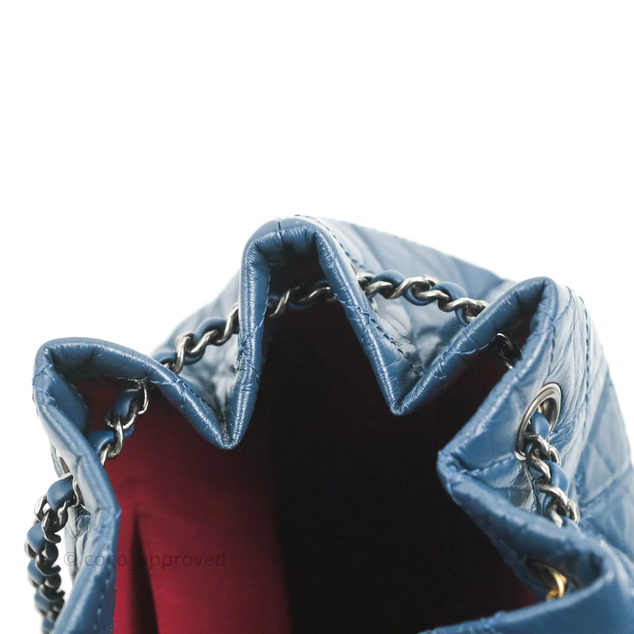 Chanel Small Gabrielle Backpack Navy Aged Calfskin