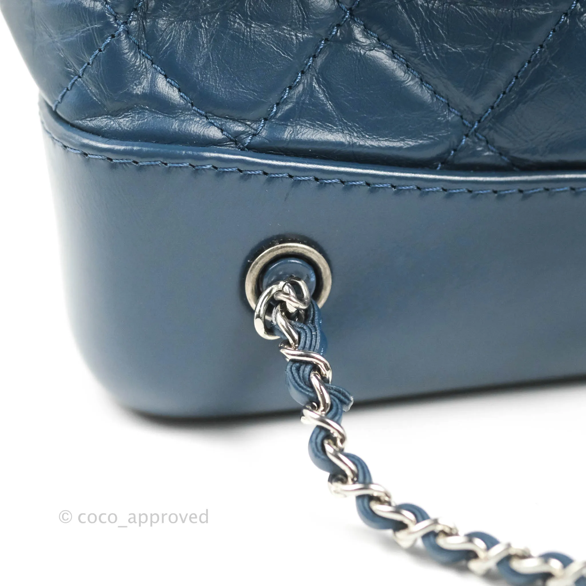 Chanel Small Gabrielle Backpack Navy Aged Calfskin
