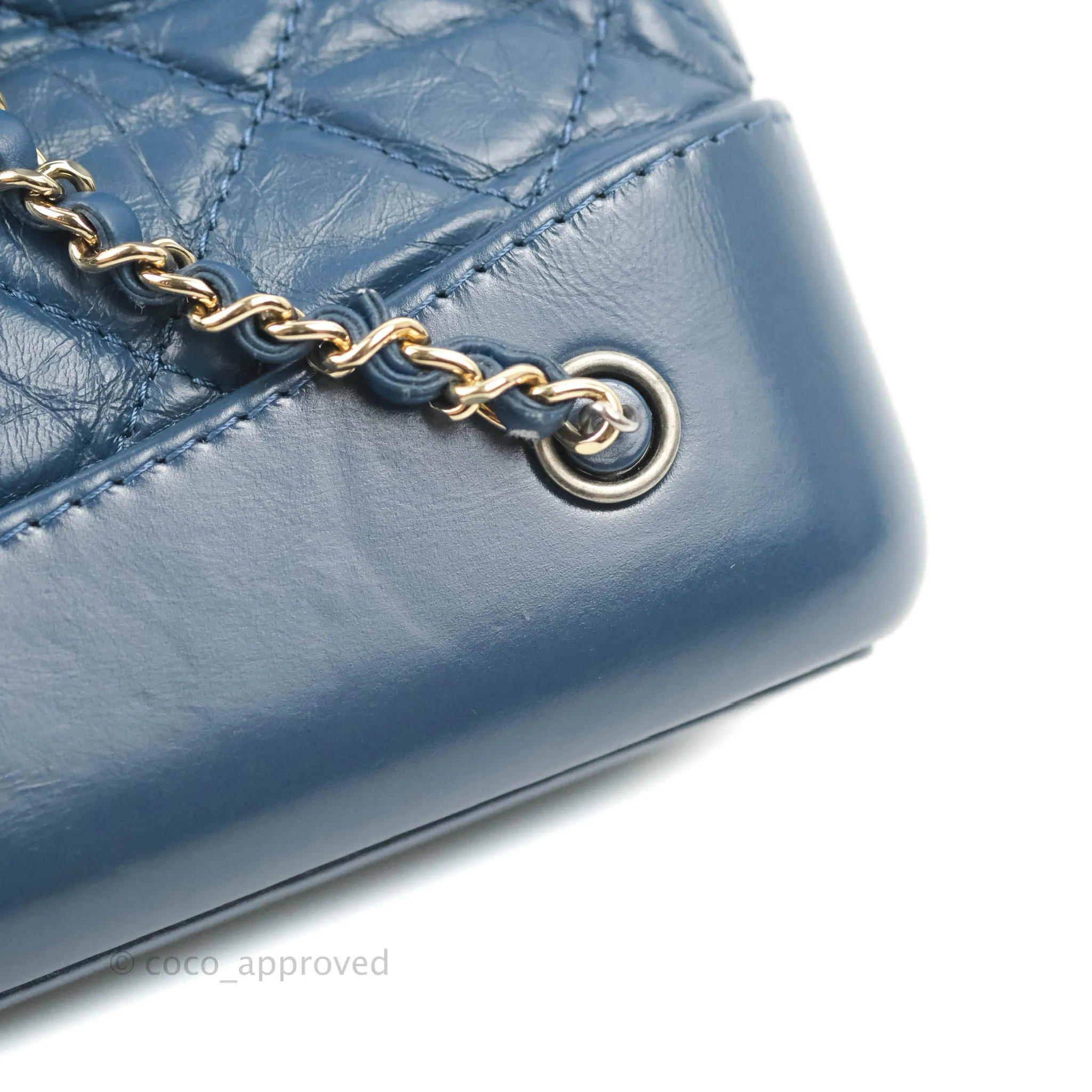 Chanel Small Gabrielle Backpack Navy Aged Calfskin