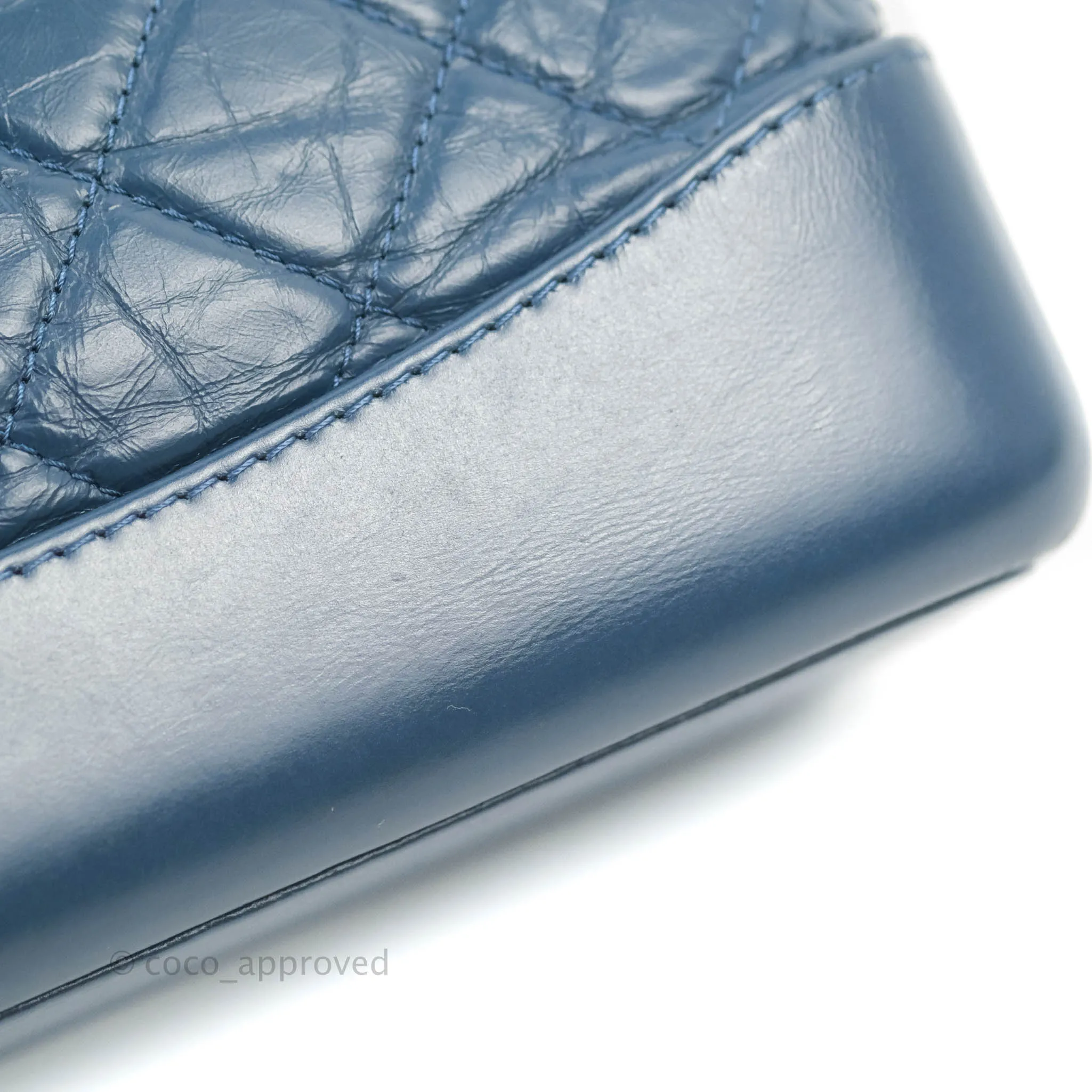 Chanel Small Gabrielle Backpack Navy Aged Calfskin