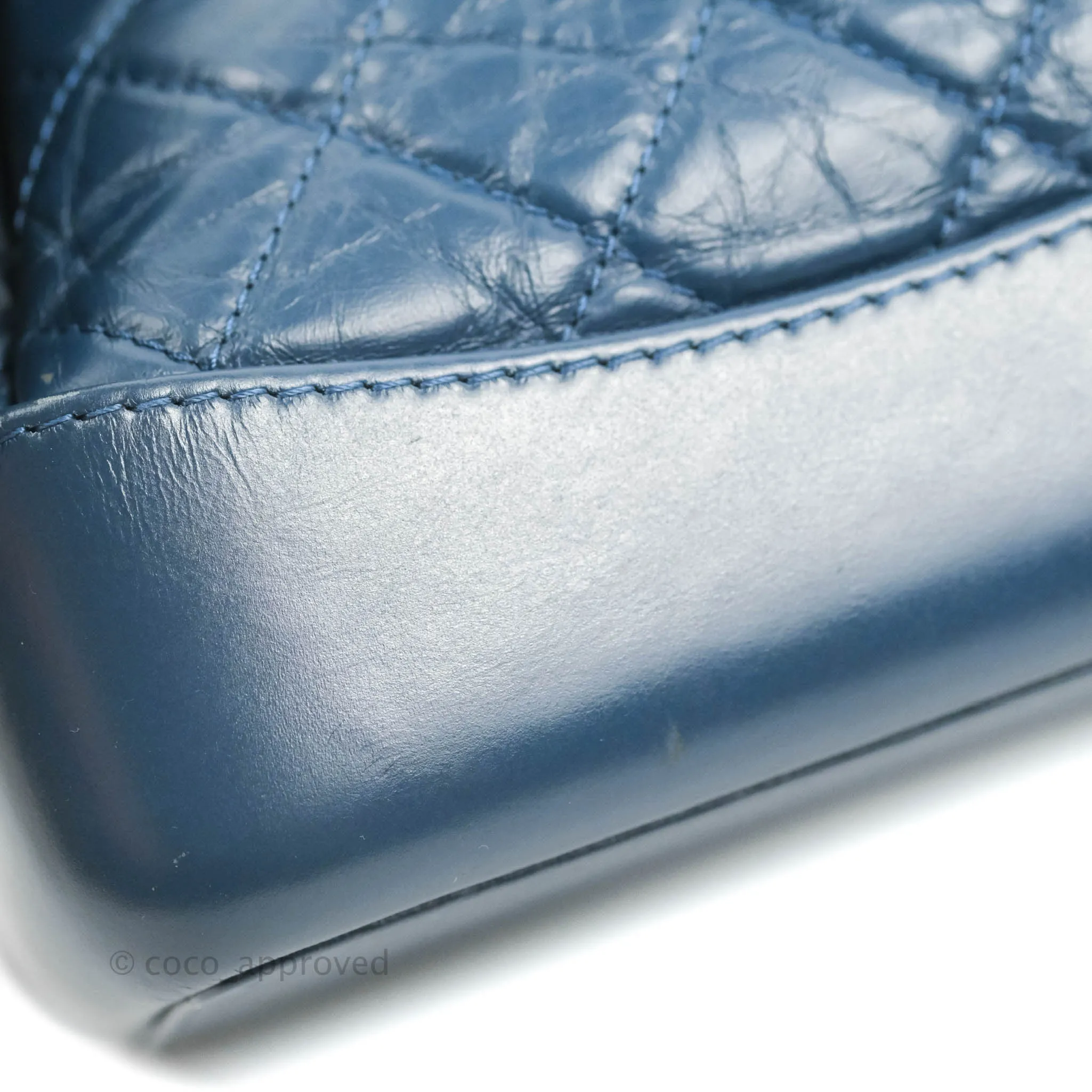 Chanel Small Gabrielle Backpack Navy Aged Calfskin