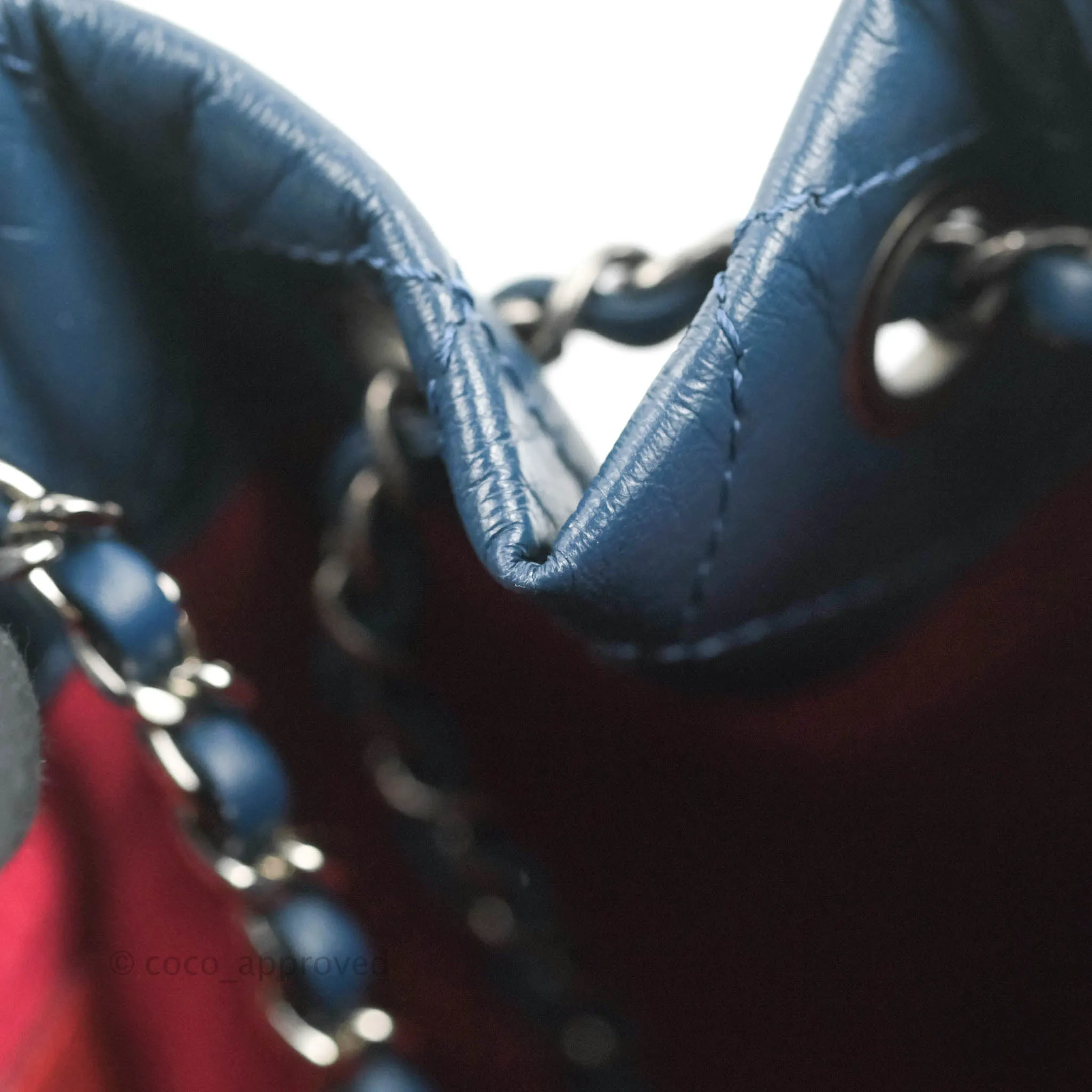 Chanel Small Gabrielle Backpack Navy Aged Calfskin