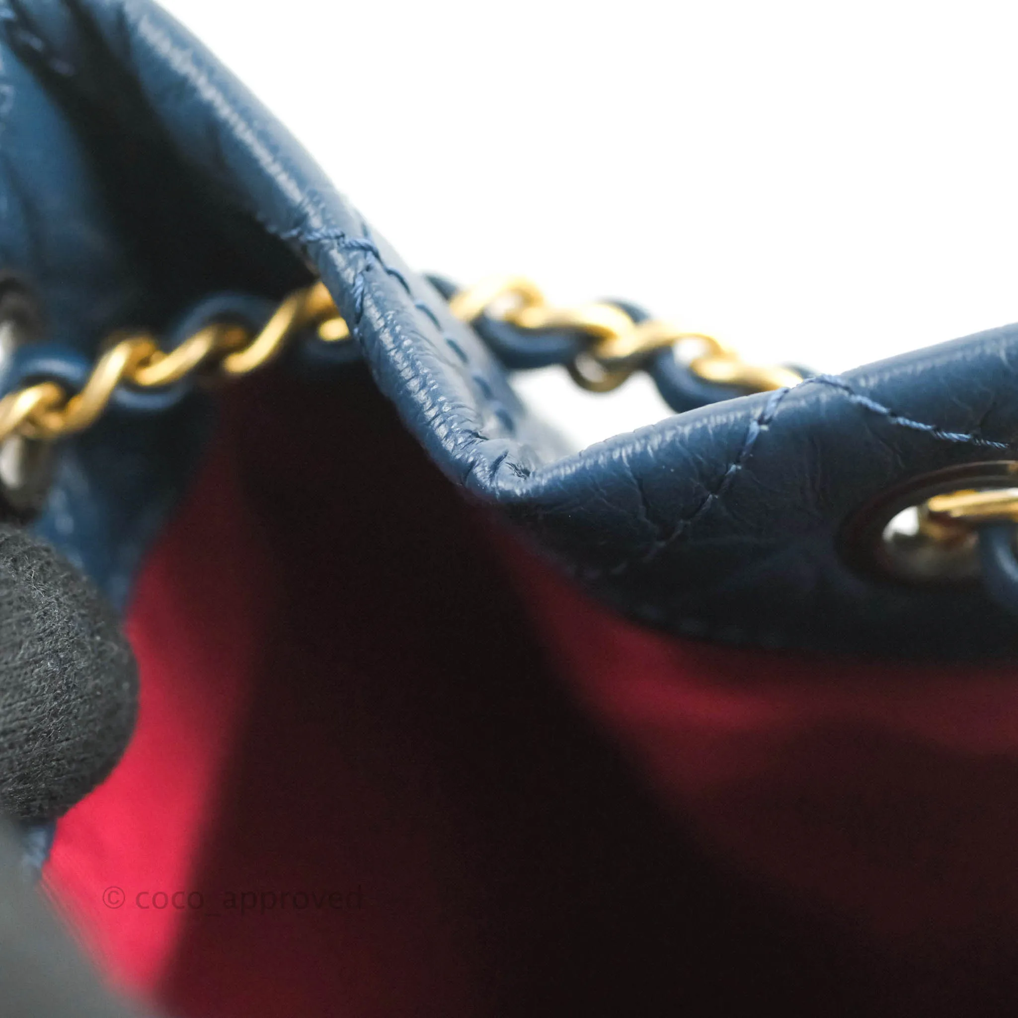 Chanel Small Gabrielle Backpack Navy Aged Calfskin