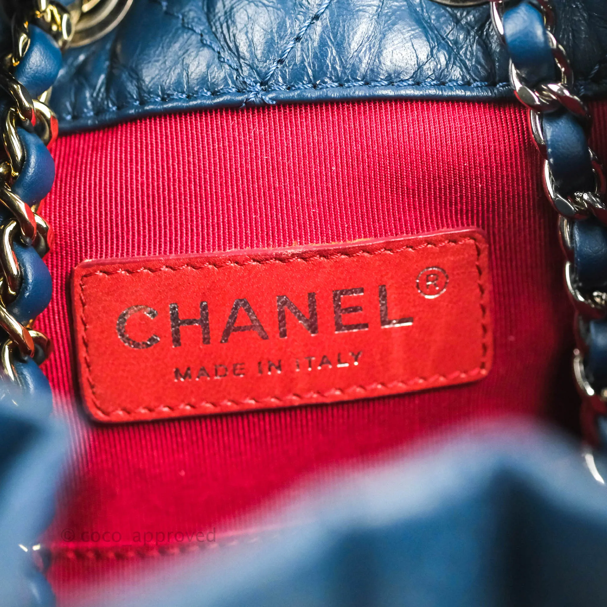 Chanel Small Gabrielle Backpack Navy Aged Calfskin