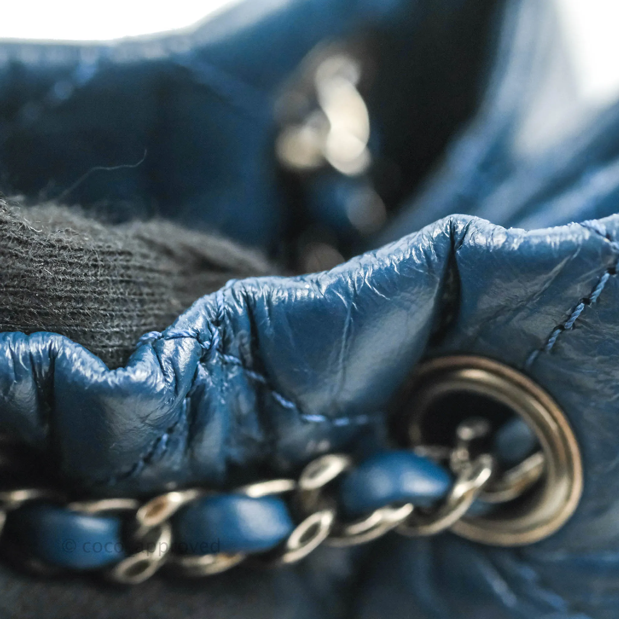 Chanel Small Gabrielle Backpack Navy Aged Calfskin