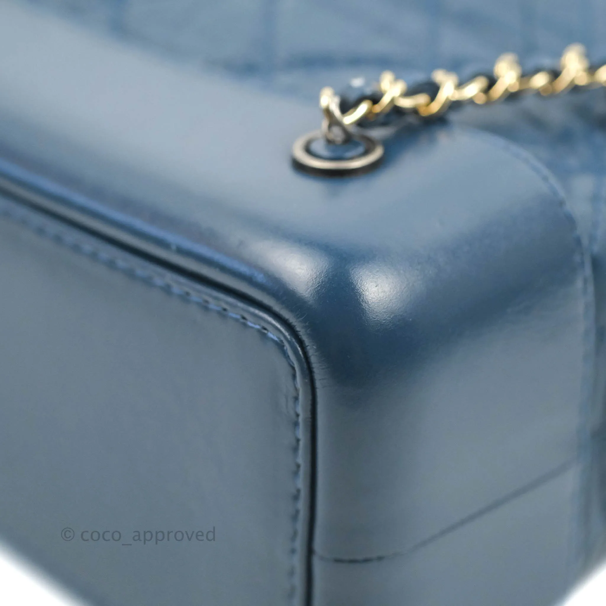 Chanel Small Gabrielle Backpack Navy Aged Calfskin