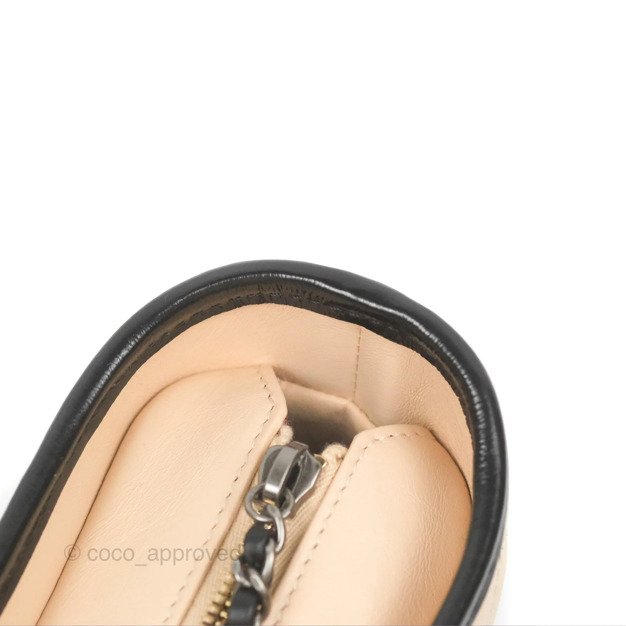 Chanel Small Gabrielle Hobo Quilted Beige Black Aged Calfskin