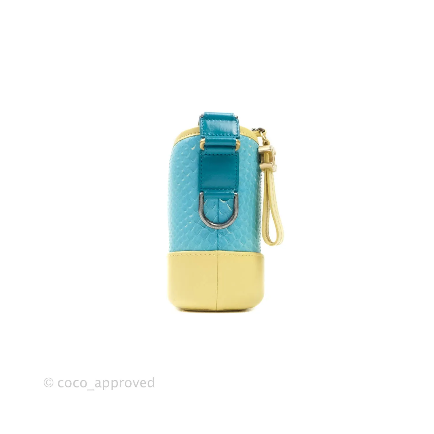 Chanel Small Gabrielle Hobo Yellow Python Mixed Hardware