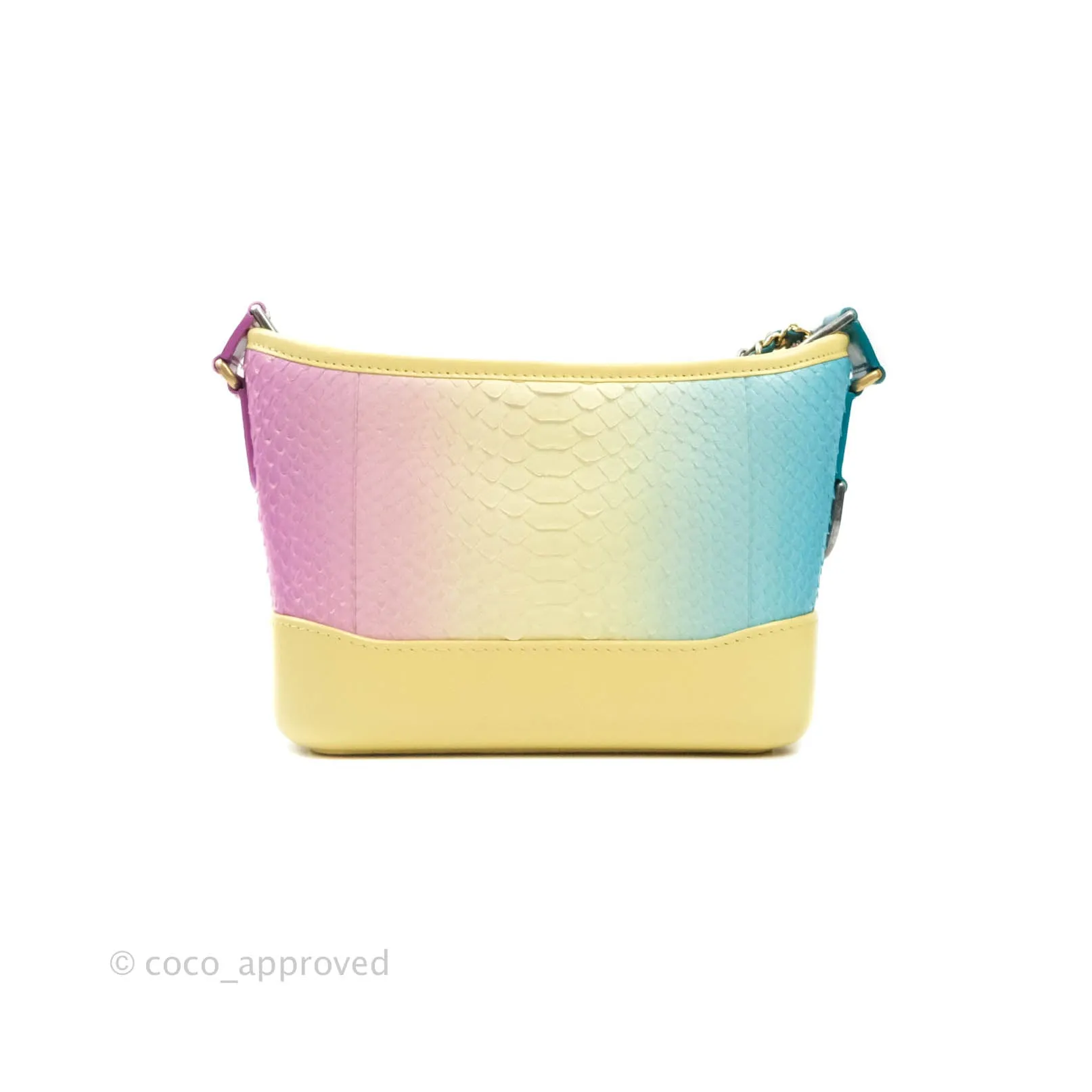Chanel Small Gabrielle Hobo Yellow Python Mixed Hardware