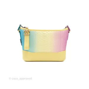 Chanel Small Gabrielle Hobo Yellow Python Mixed Hardware