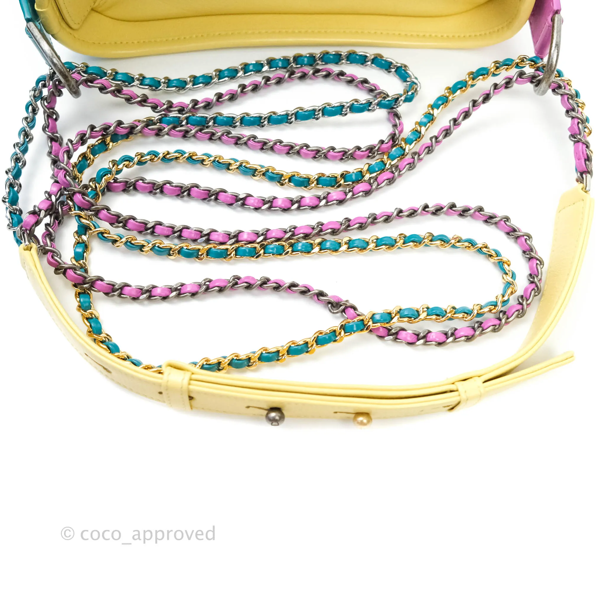 Chanel Small Gabrielle Hobo Yellow Python Mixed Hardware