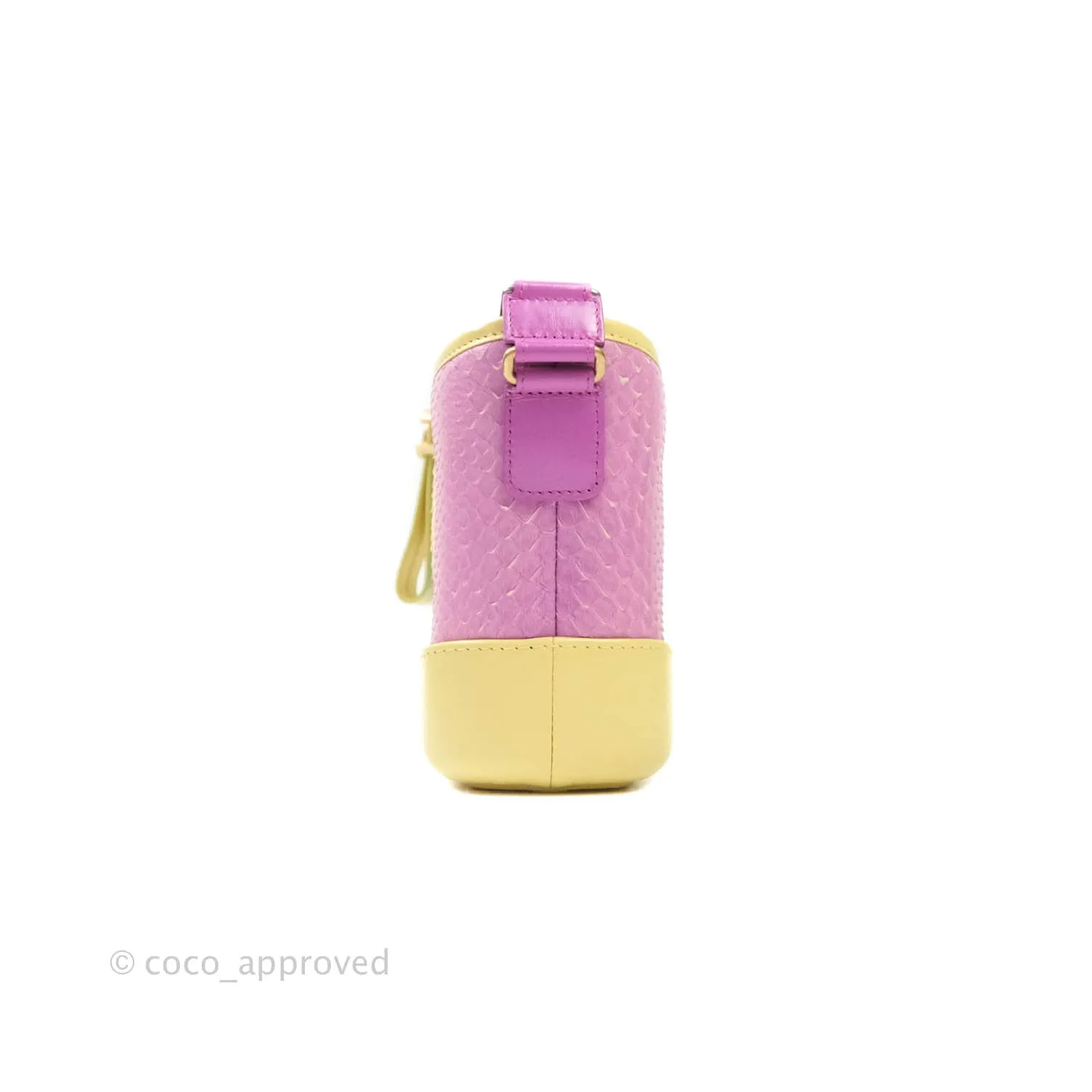 Chanel Small Gabrielle Hobo Yellow Python Mixed Hardware