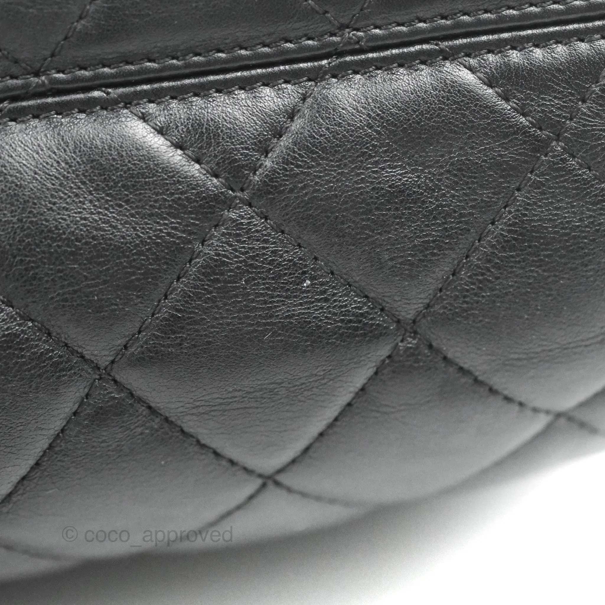 Chanel Soft Elegance Flap Bag Calfskin Black Aged Gold Hardware