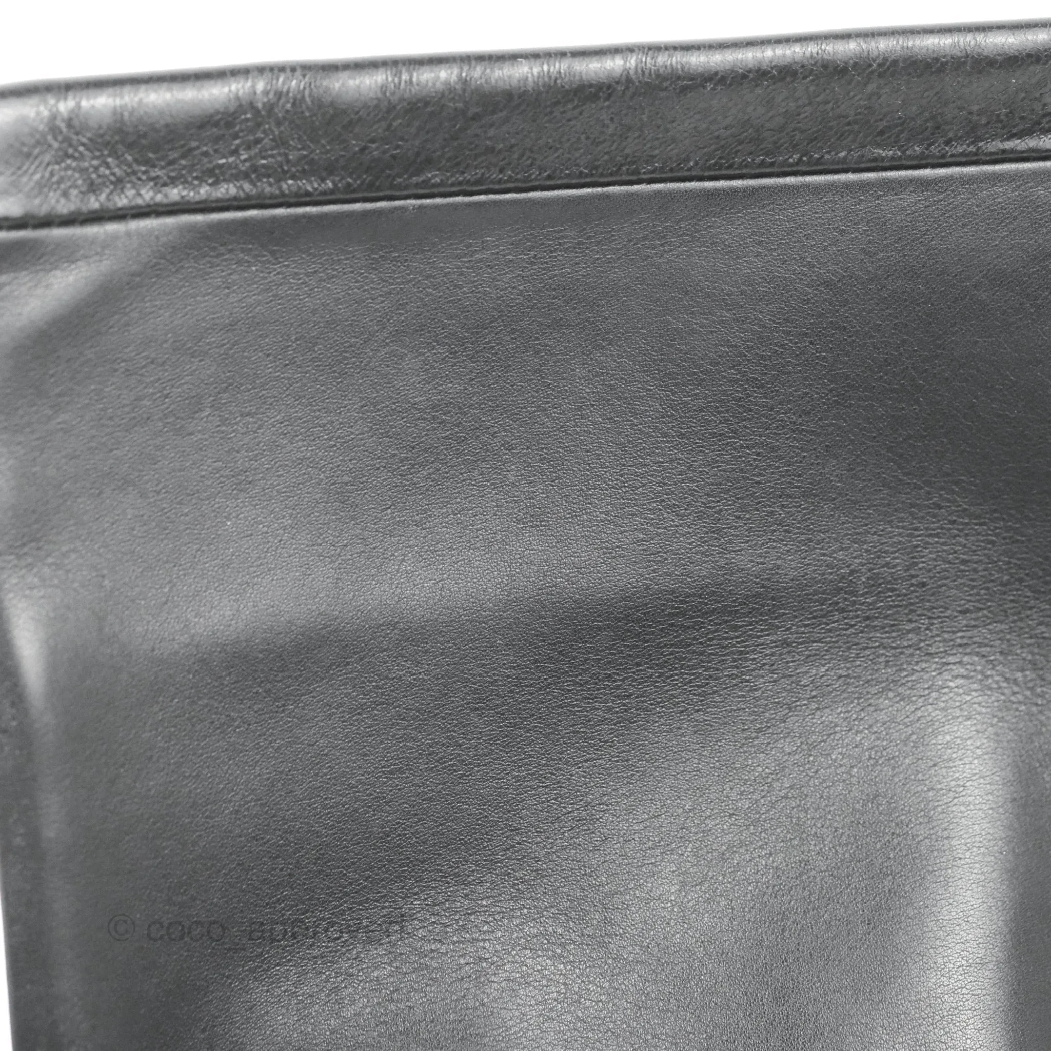 Chanel Soft Elegance Flap Bag Calfskin Black Aged Gold Hardware