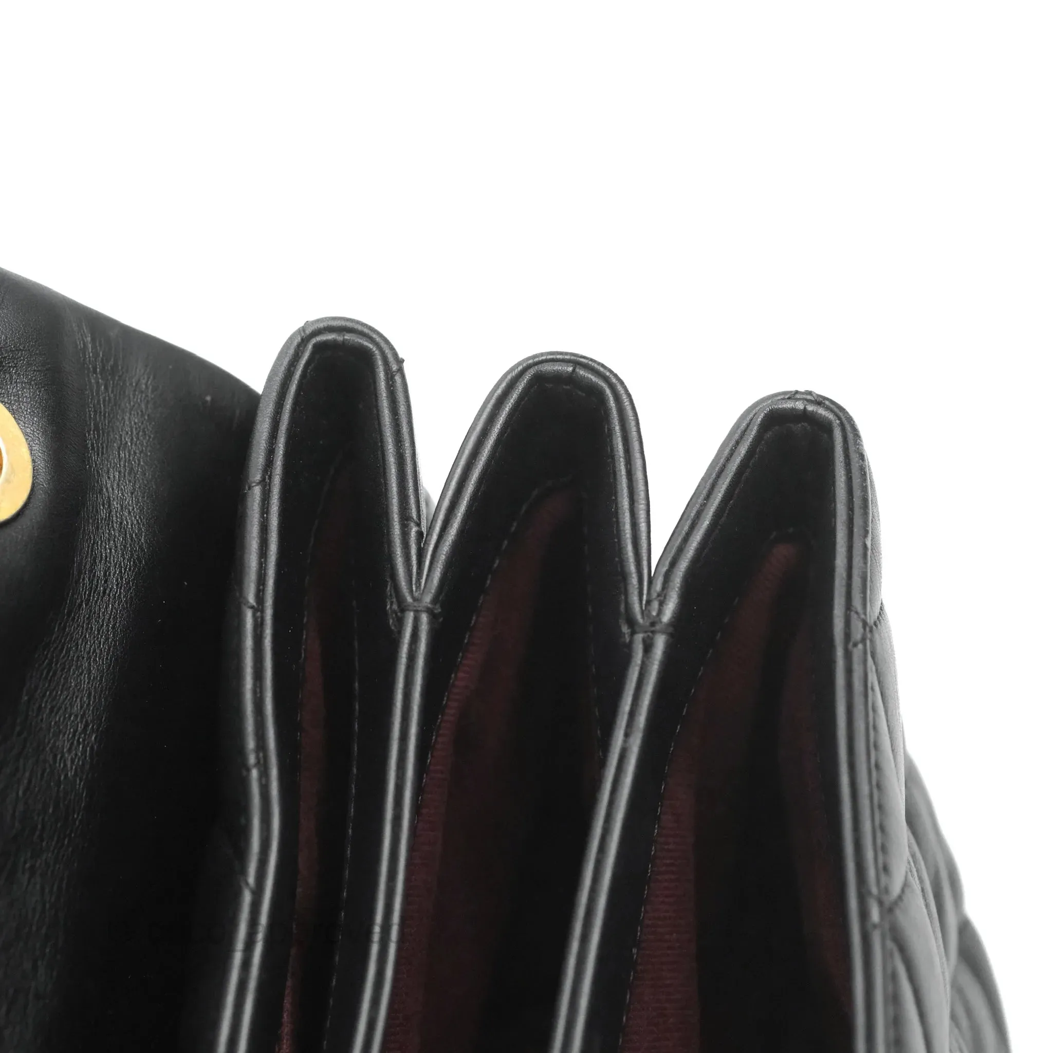 Chanel Soft Elegance Flap Bag Calfskin Black Aged Gold Hardware