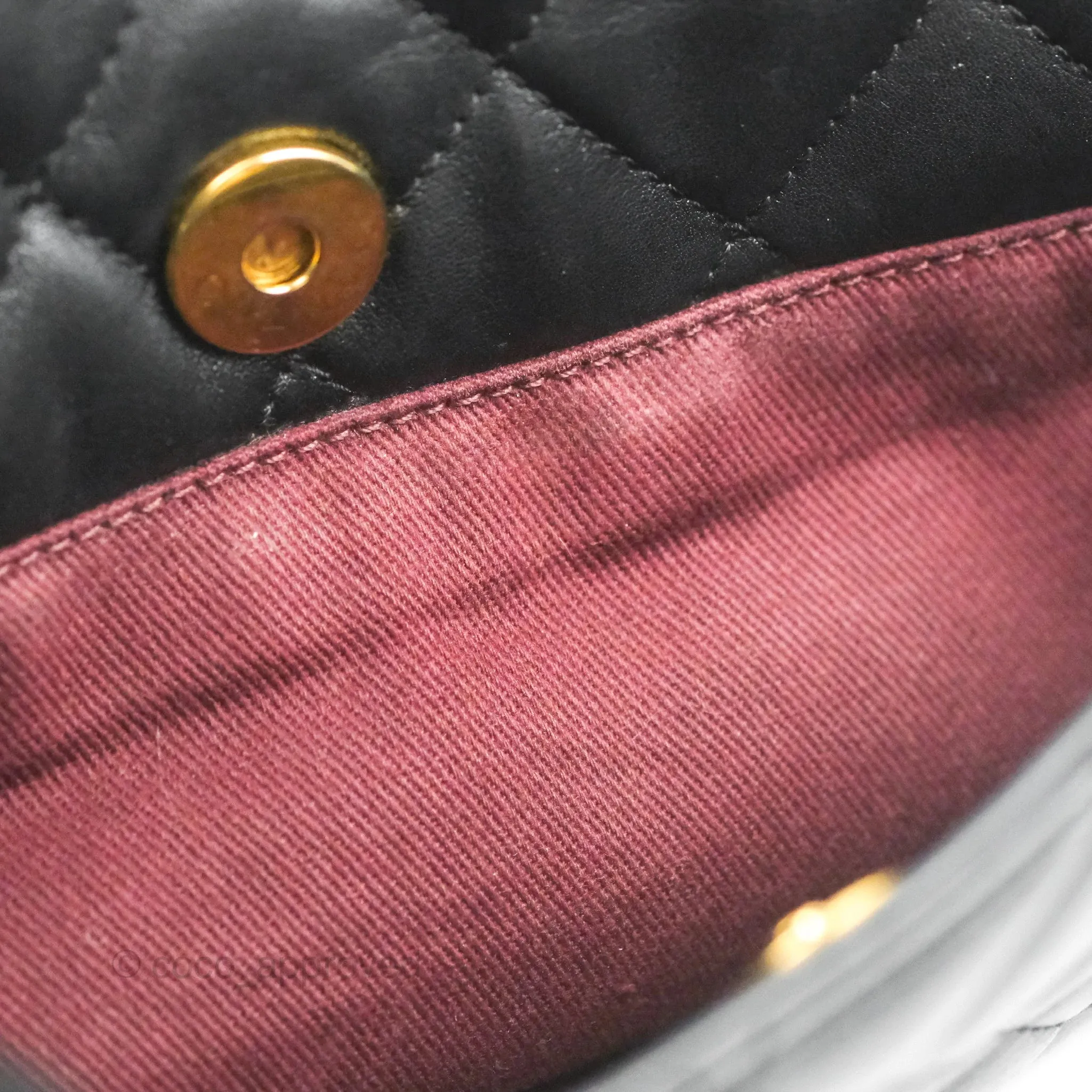 Chanel Soft Elegance Flap Bag Calfskin Black Aged Gold Hardware