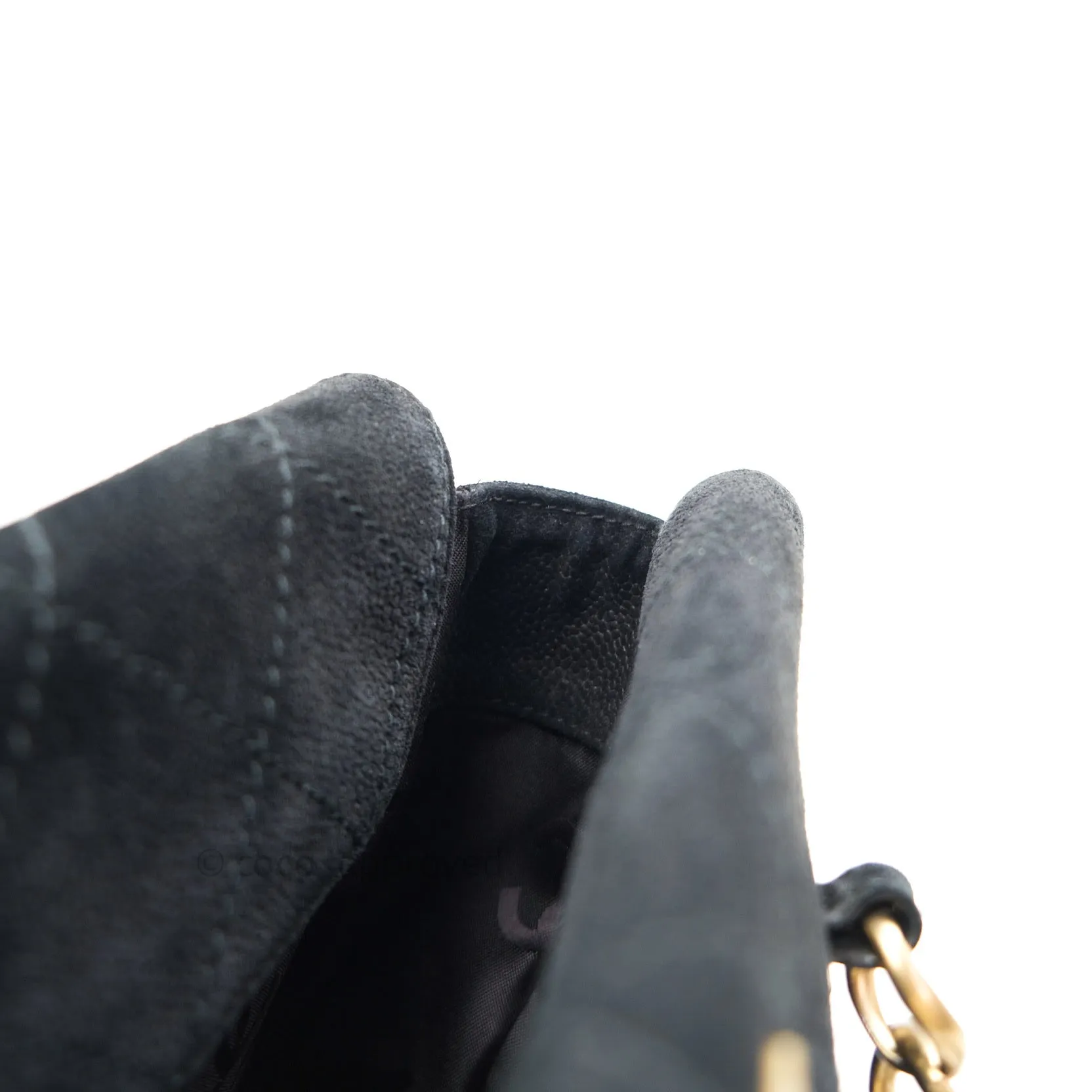 Chanel Vintage Tote Bag Black Gold Hardware