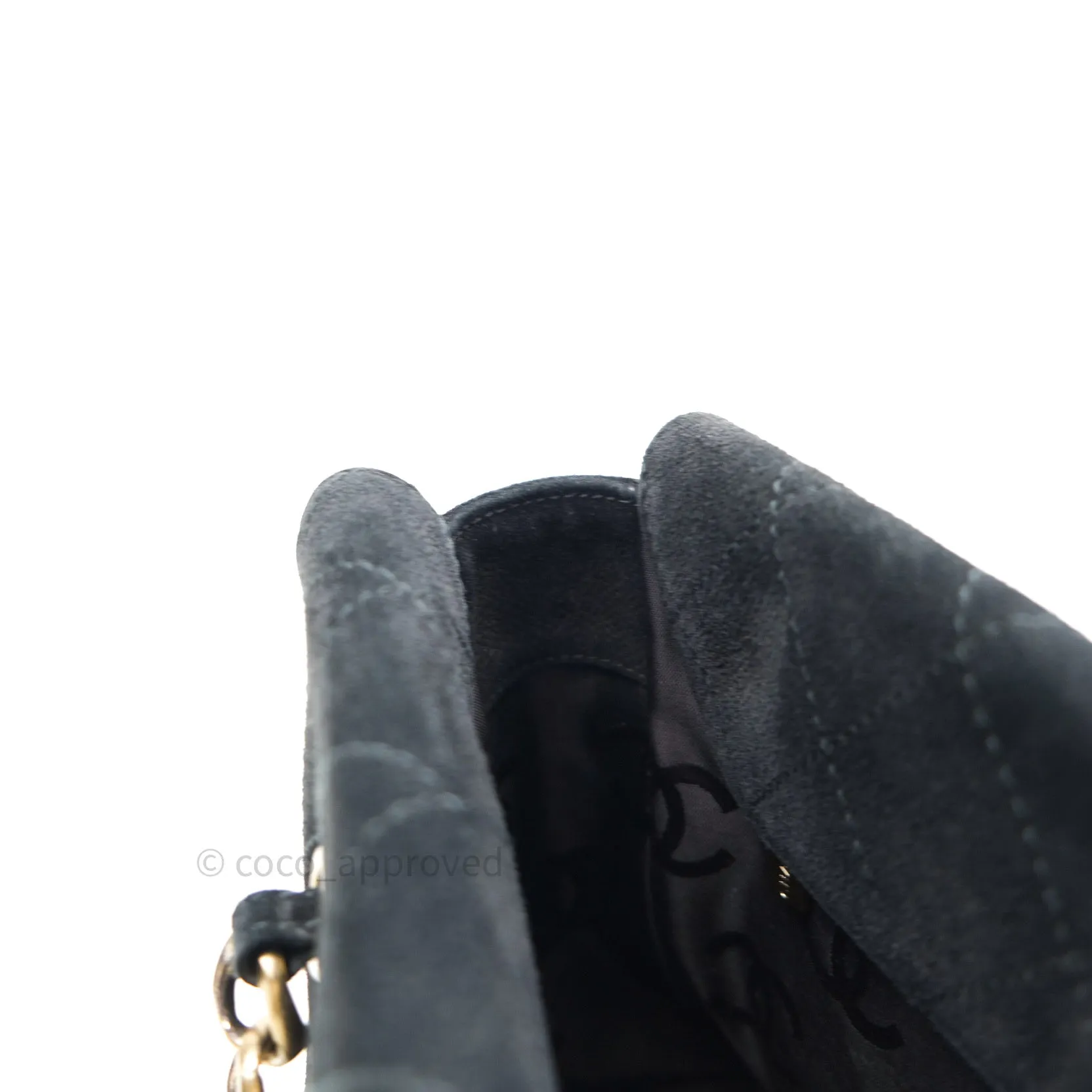 Chanel Vintage Tote Bag Black Gold Hardware