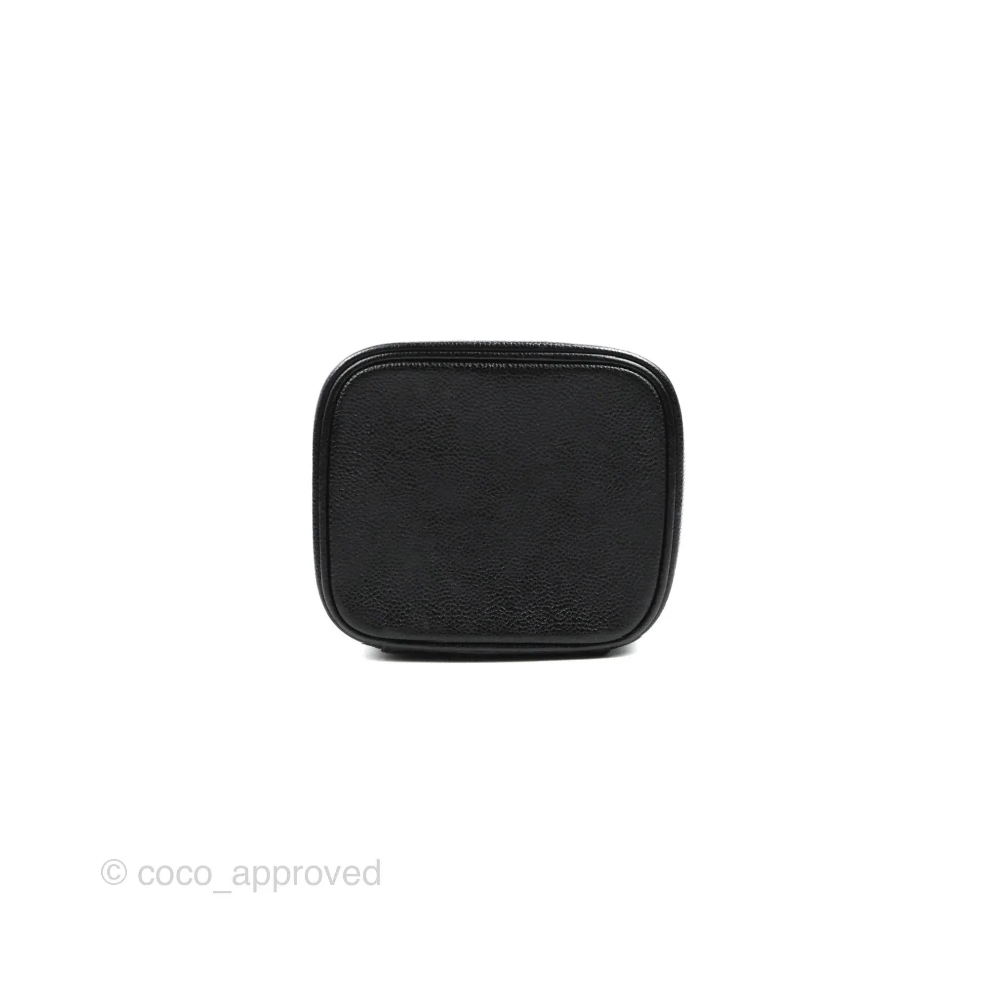 Chanel Vintage Vanity Case Black Caviar Gold Hardware