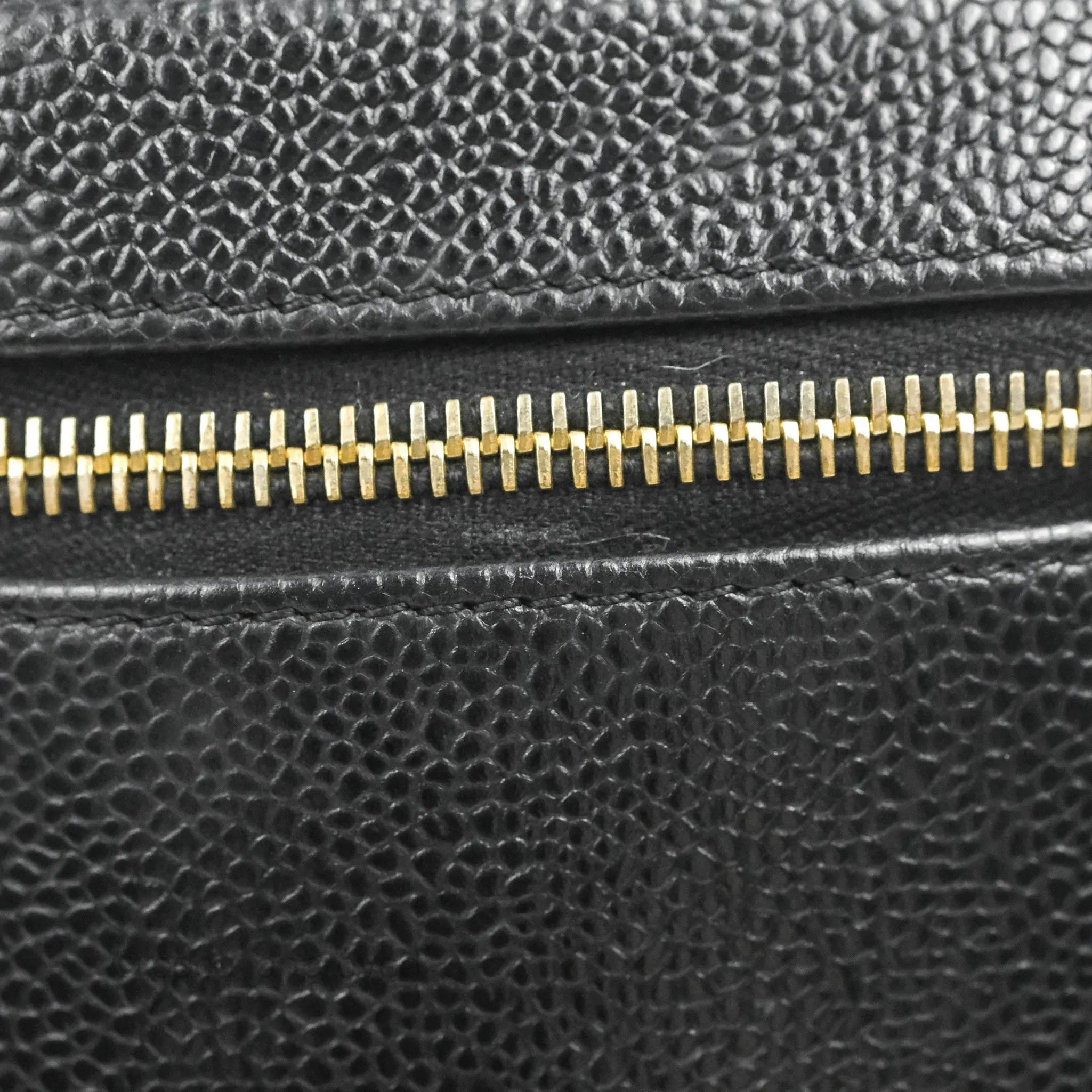 Chanel Vintage Vanity Case Black Caviar Gold Hardware