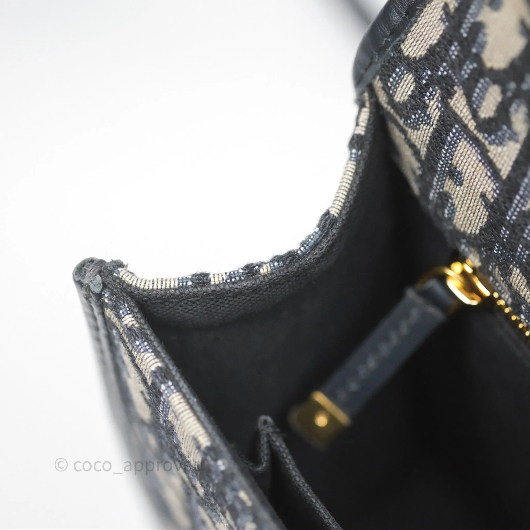 Christian Dior 30 Montaigne Bag Blue Dior Oblique Jacquard Gold Hardware