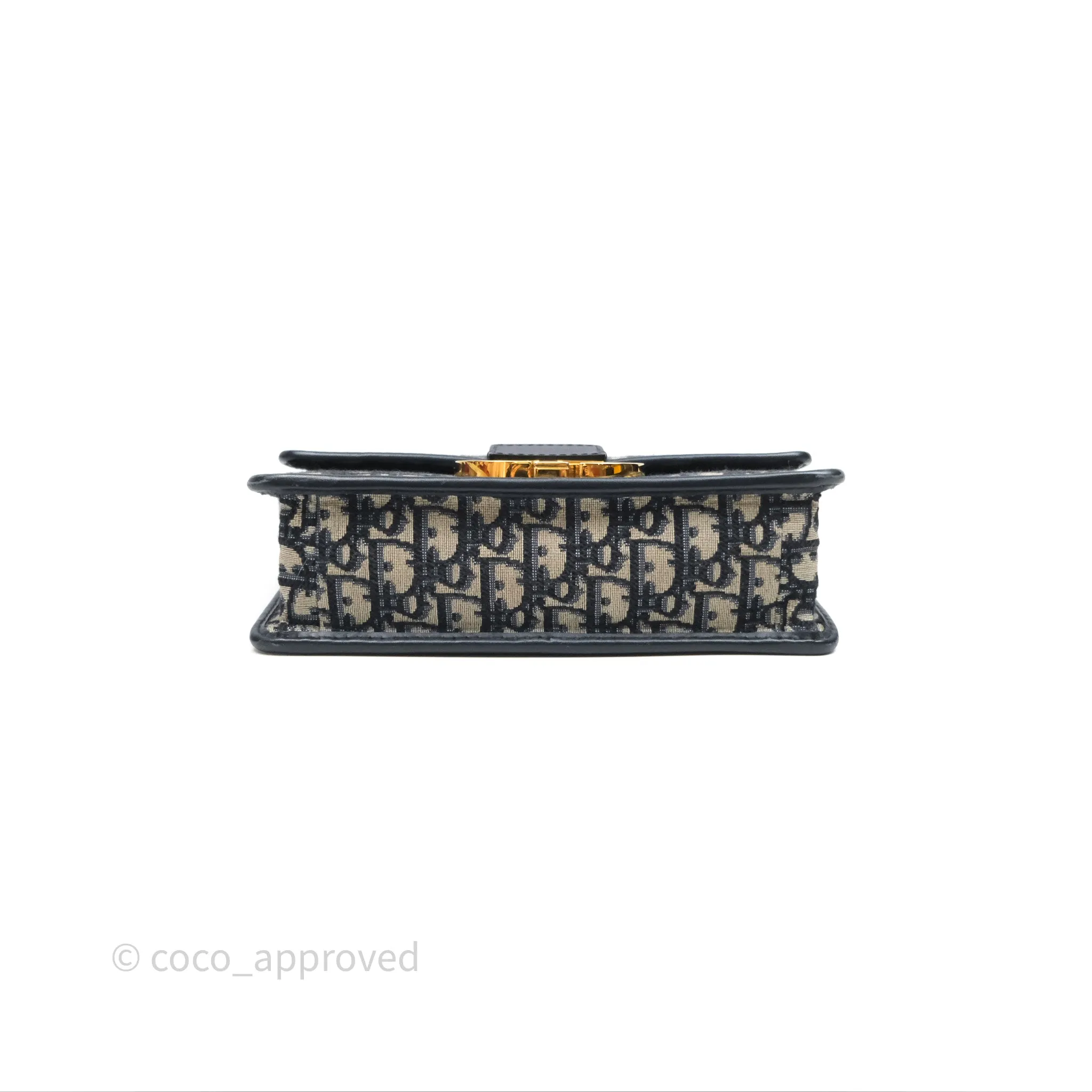 Christian Dior 30 Montaigne Bag Blue Dior Oblique Jacquard Gold Hardware