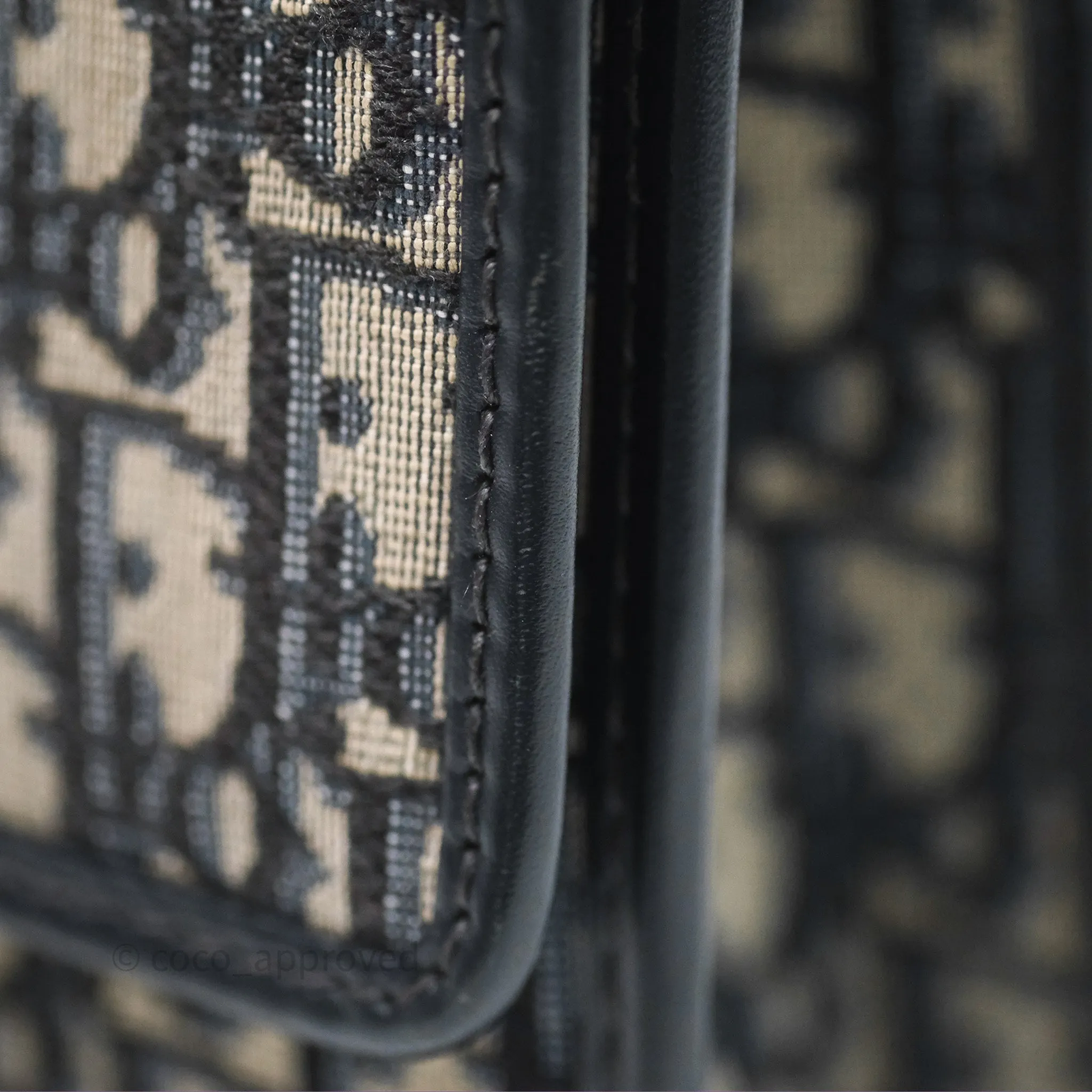 Christian Dior 30 Montaigne Bag Blue Dior Oblique Jacquard Gold Hardware
