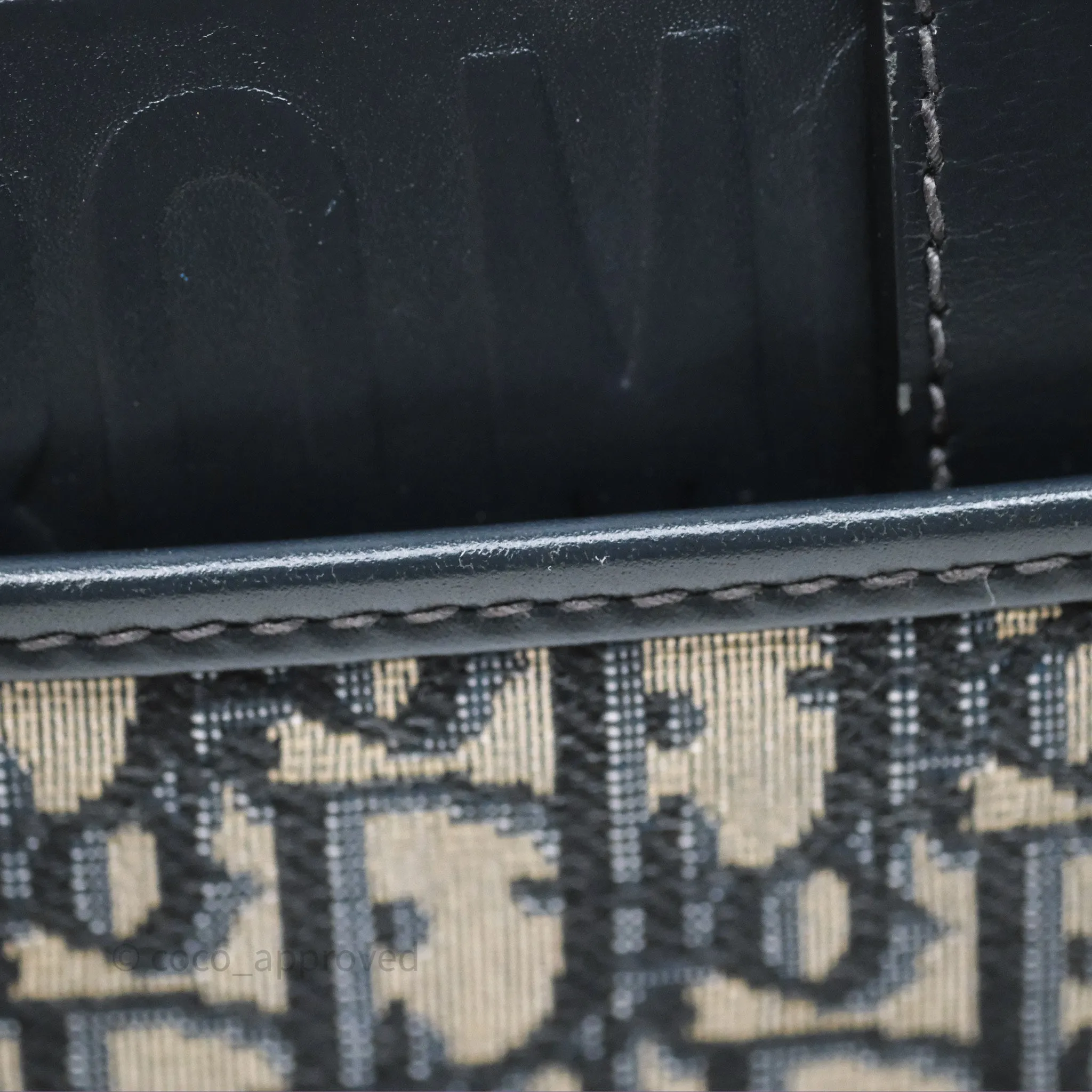 Christian Dior 30 Montaigne Bag Blue Dior Oblique Jacquard Gold Hardware