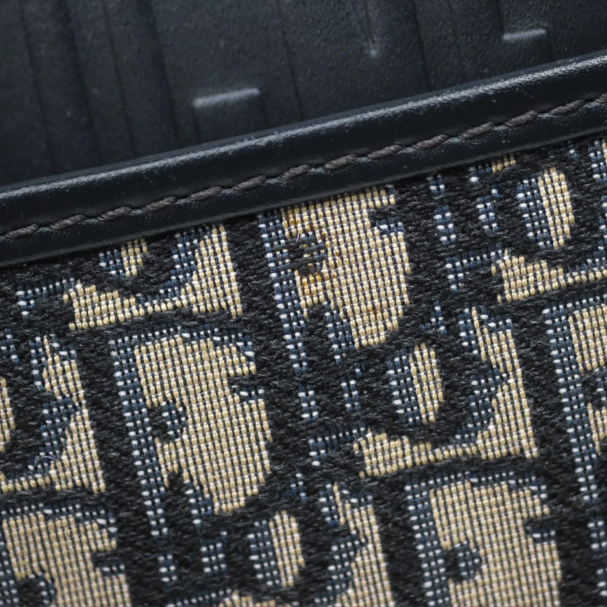 Christian Dior 30 Montaigne Bag Blue Dior Oblique Jacquard Gold Hardware