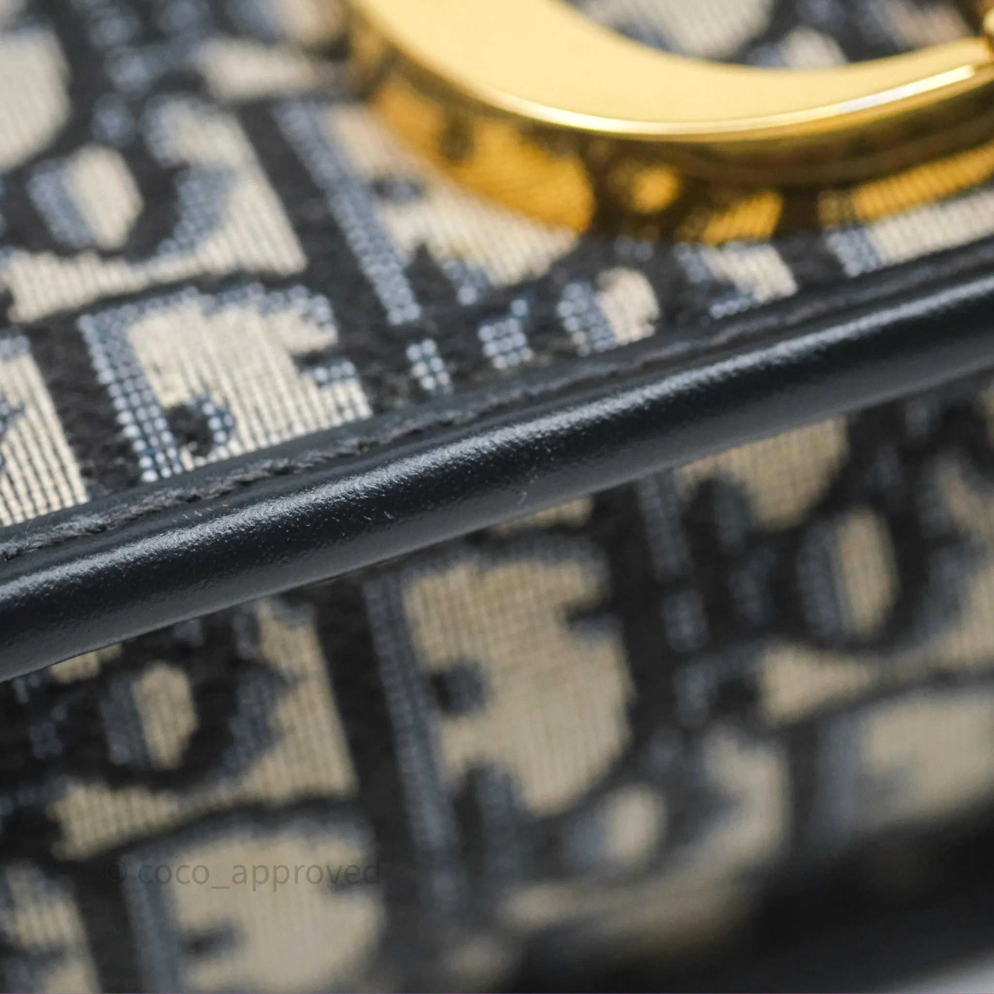Christian Dior 30 Montaigne Bag Blue Dior Oblique Jacquard Gold Hardware