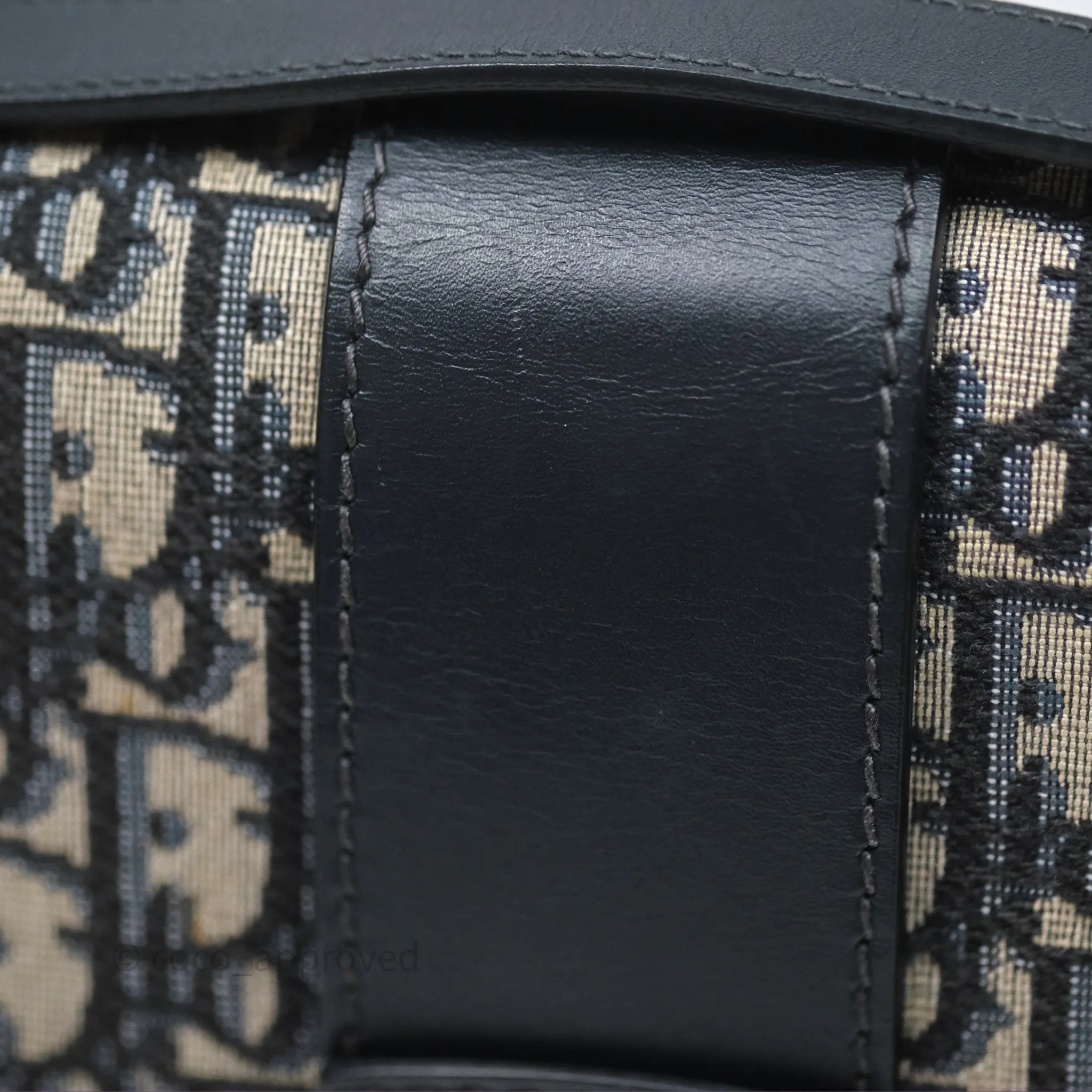 Christian Dior 30 Montaigne Bag Blue Dior Oblique Jacquard Gold Hardware