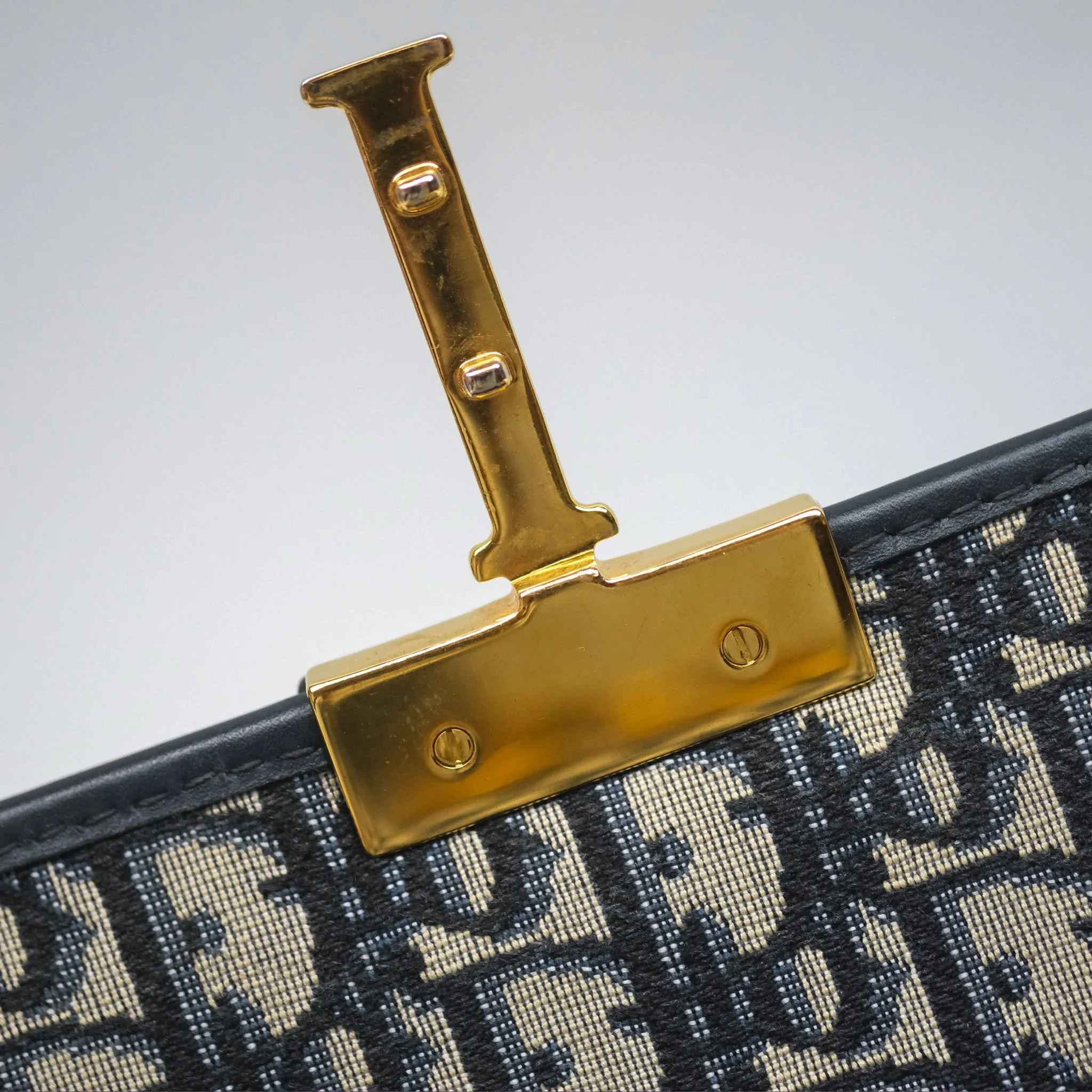 Christian Dior 30 Montaigne Bag Blue Dior Oblique Jacquard Gold Hardware
