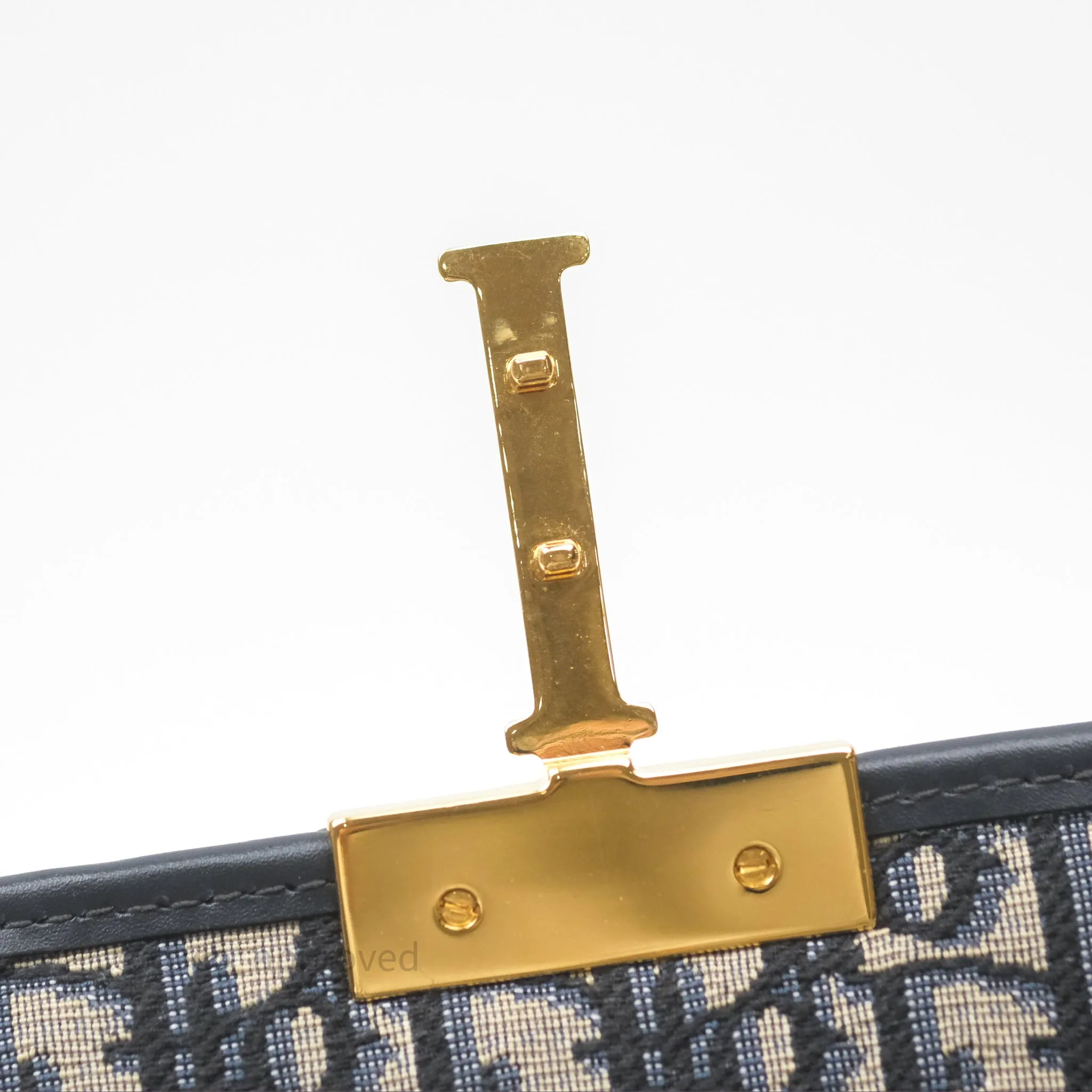 Christian Dior 30 Montaigne Chain Bag Blue Dior Oblique Jacquard