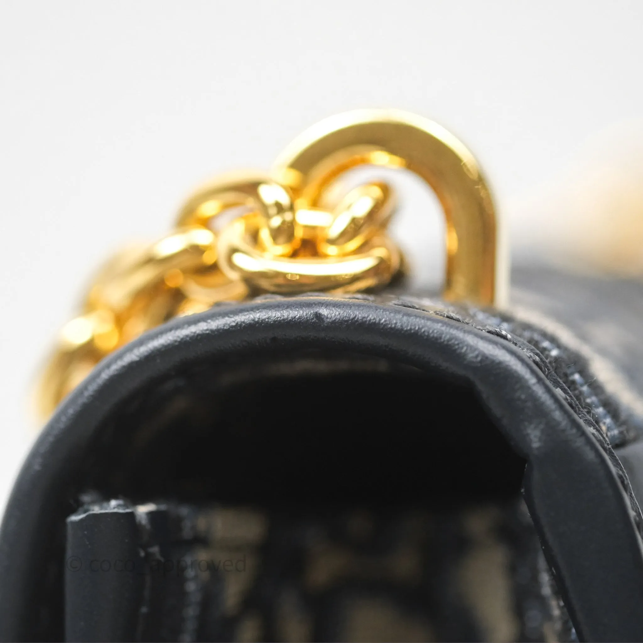 Christian Dior 30 Montaigne Chain Bag Blue Dior Oblique Jacquard
