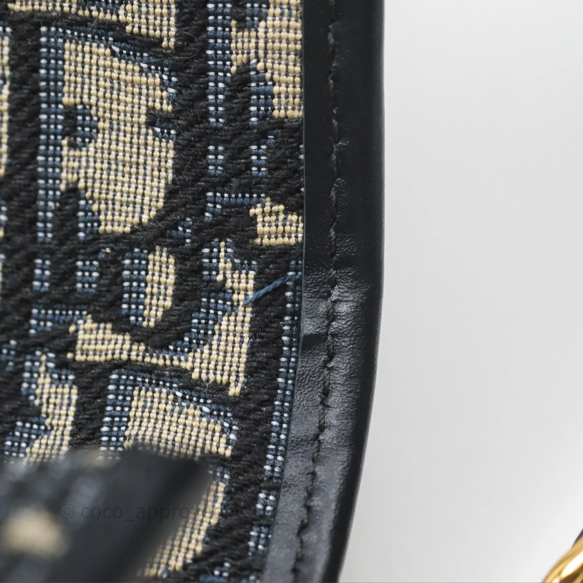 Christian Dior 30 Montaigne Chain Bag Blue Dior Oblique Jacquard