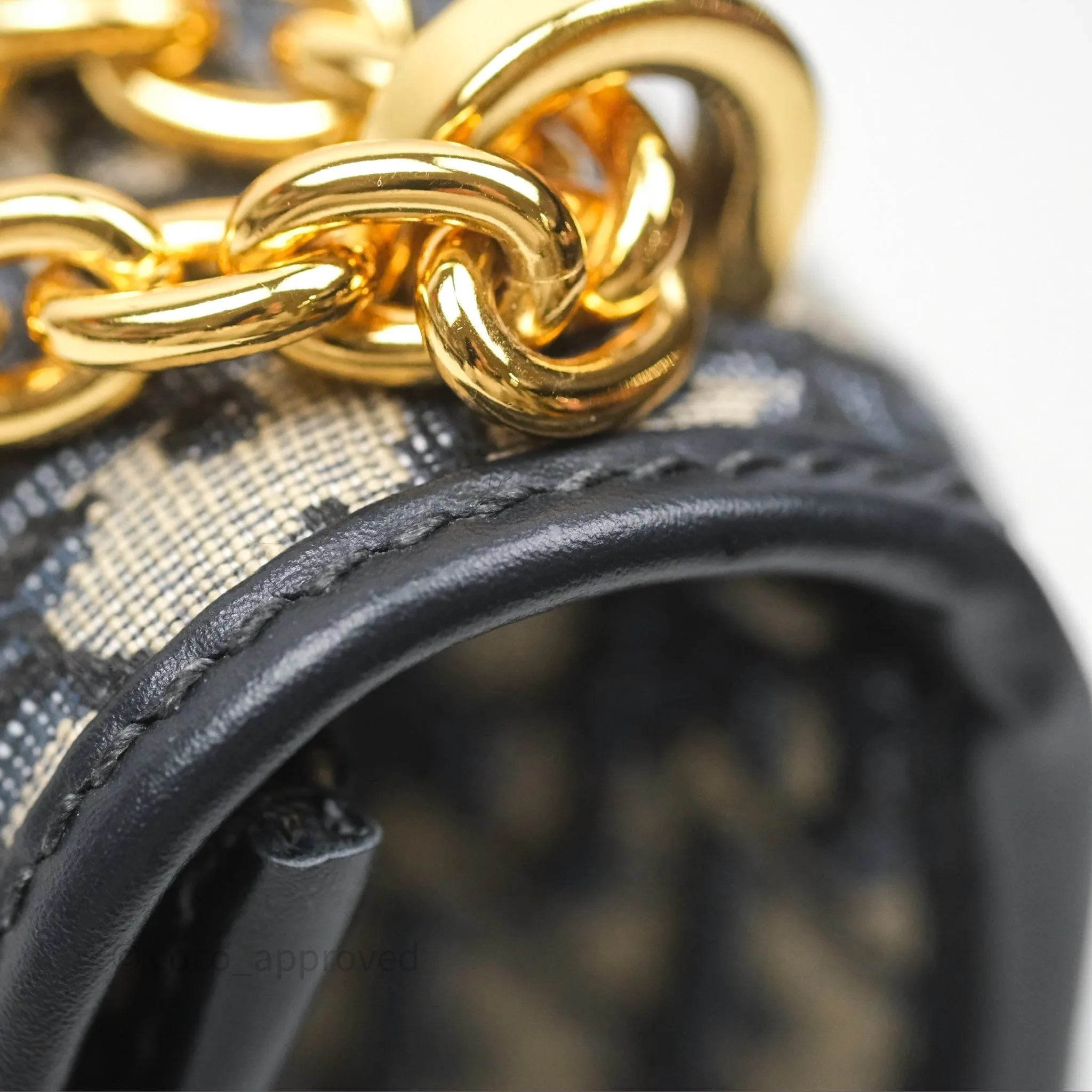 Christian Dior 30 Montaigne Chain Bag Blue Dior Oblique Jacquard