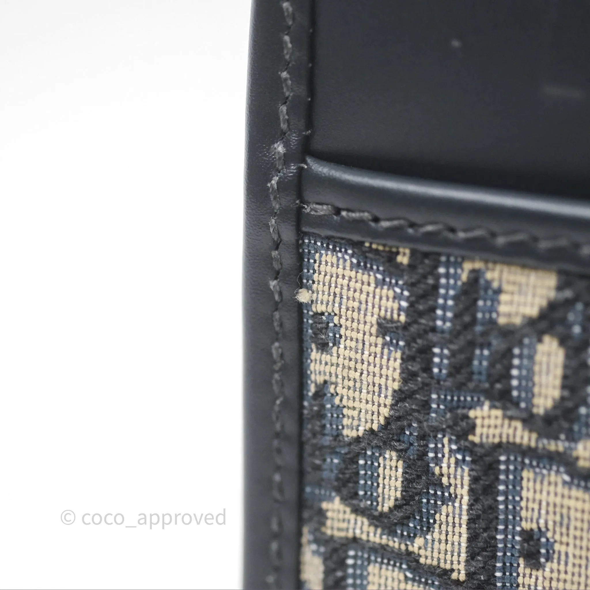 Christian Dior 30 Montaigne Chain Bag Blue Dior Oblique Jacquard