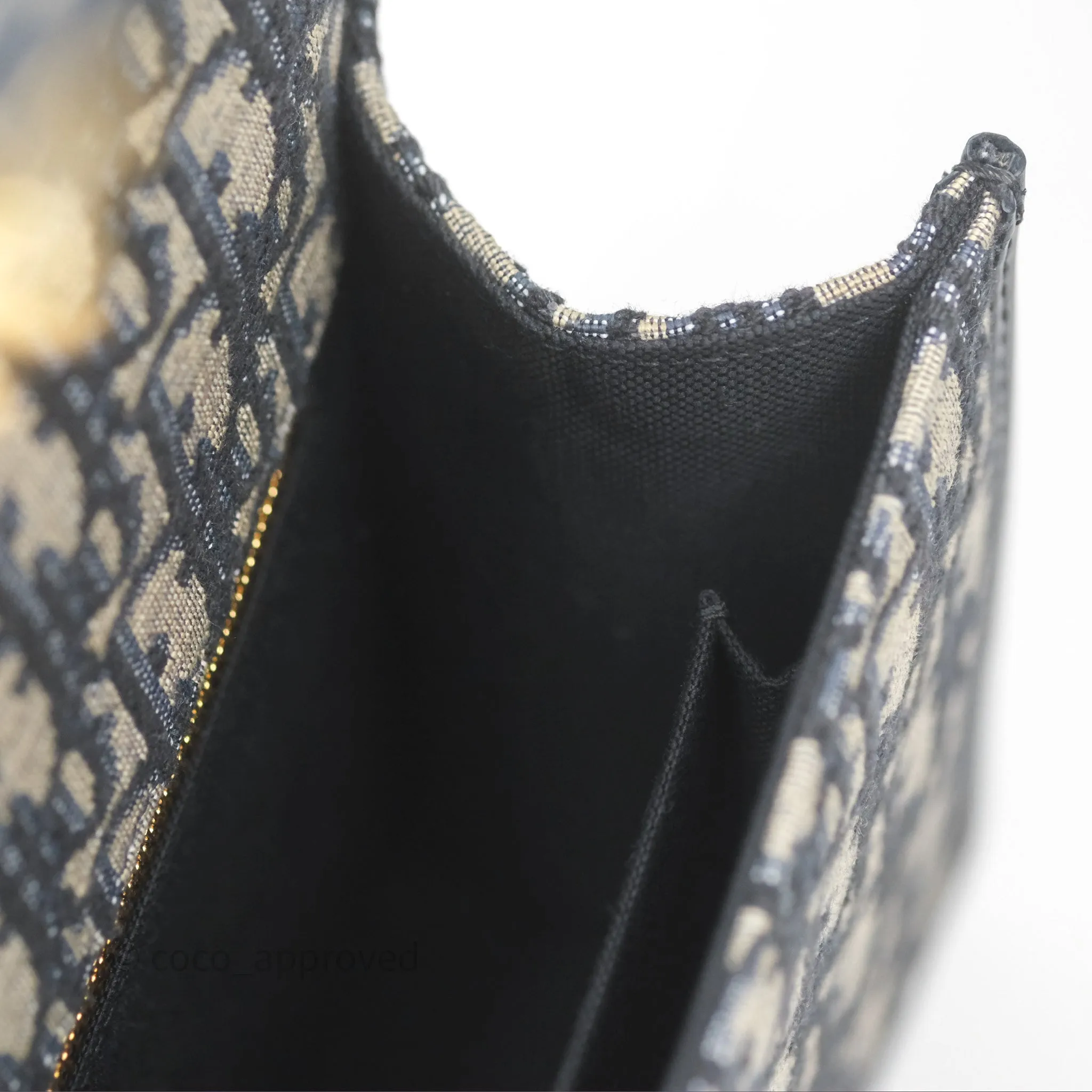 Christian Dior 30 Montaigne Chain Bag Blue Dior Oblique Jacquard