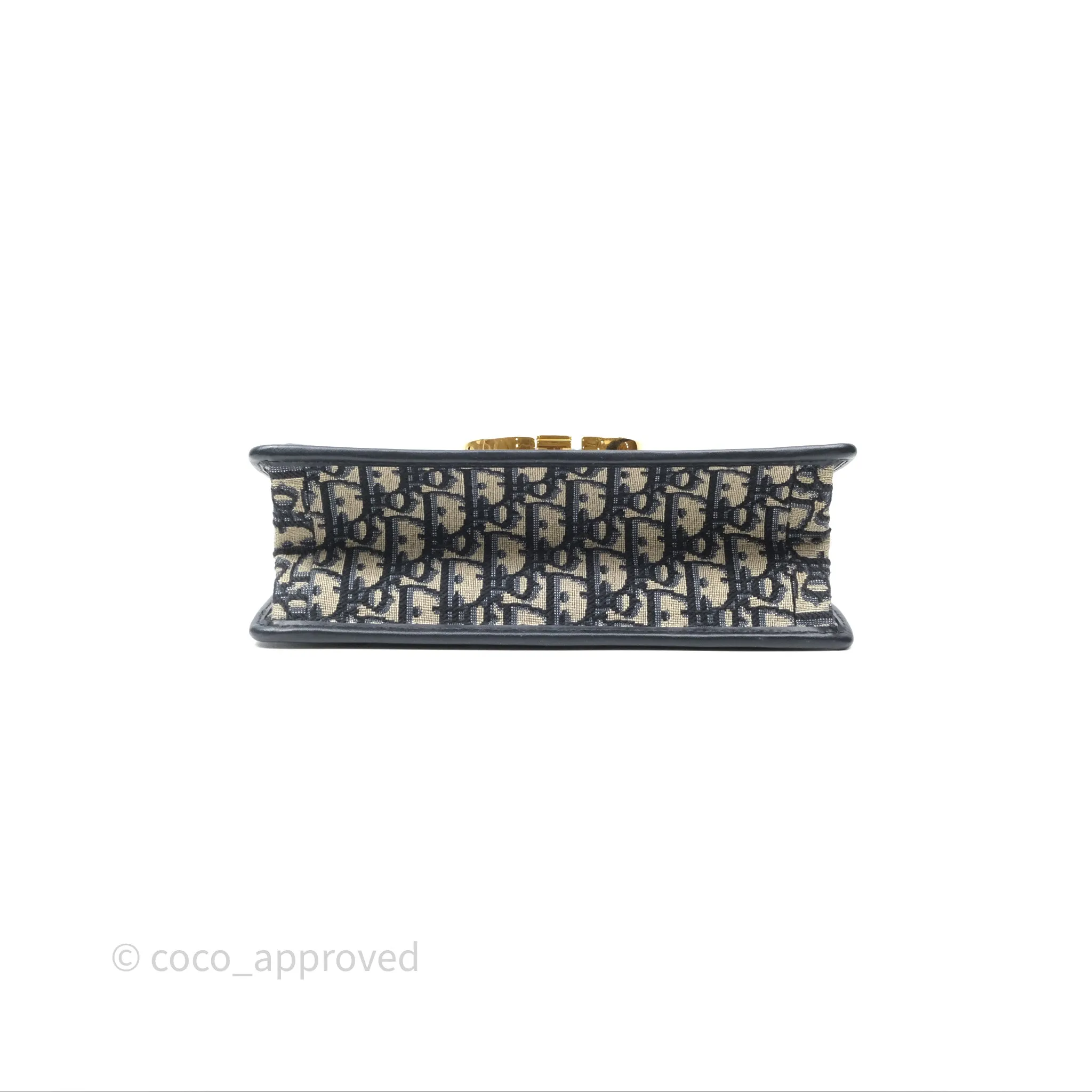 Christian Dior 30 Montaigne Chain Bag Blue Dior Oblique Jacquard