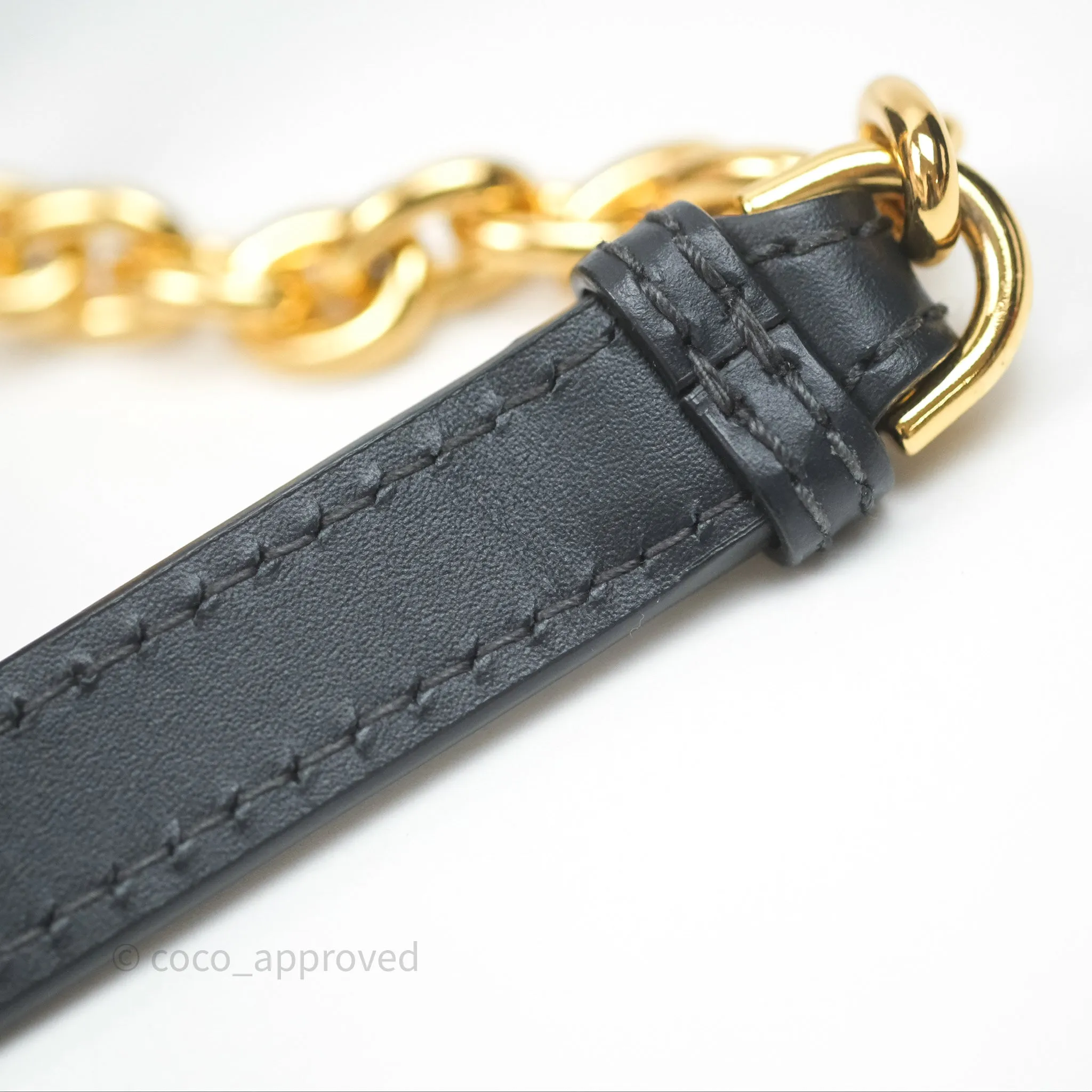 Christian Dior 30 Montaigne with Chain Blue Dior Oblique Jacquard