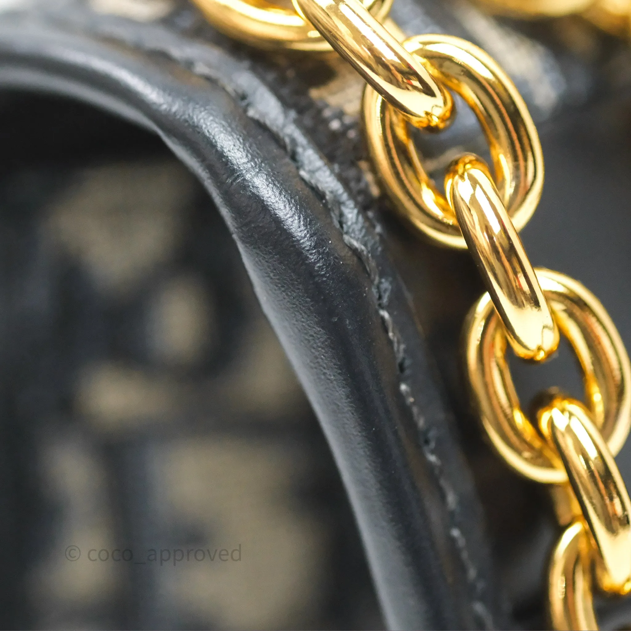 Christian Dior 30 Montaigne with Chain Blue Dior Oblique Jacquard