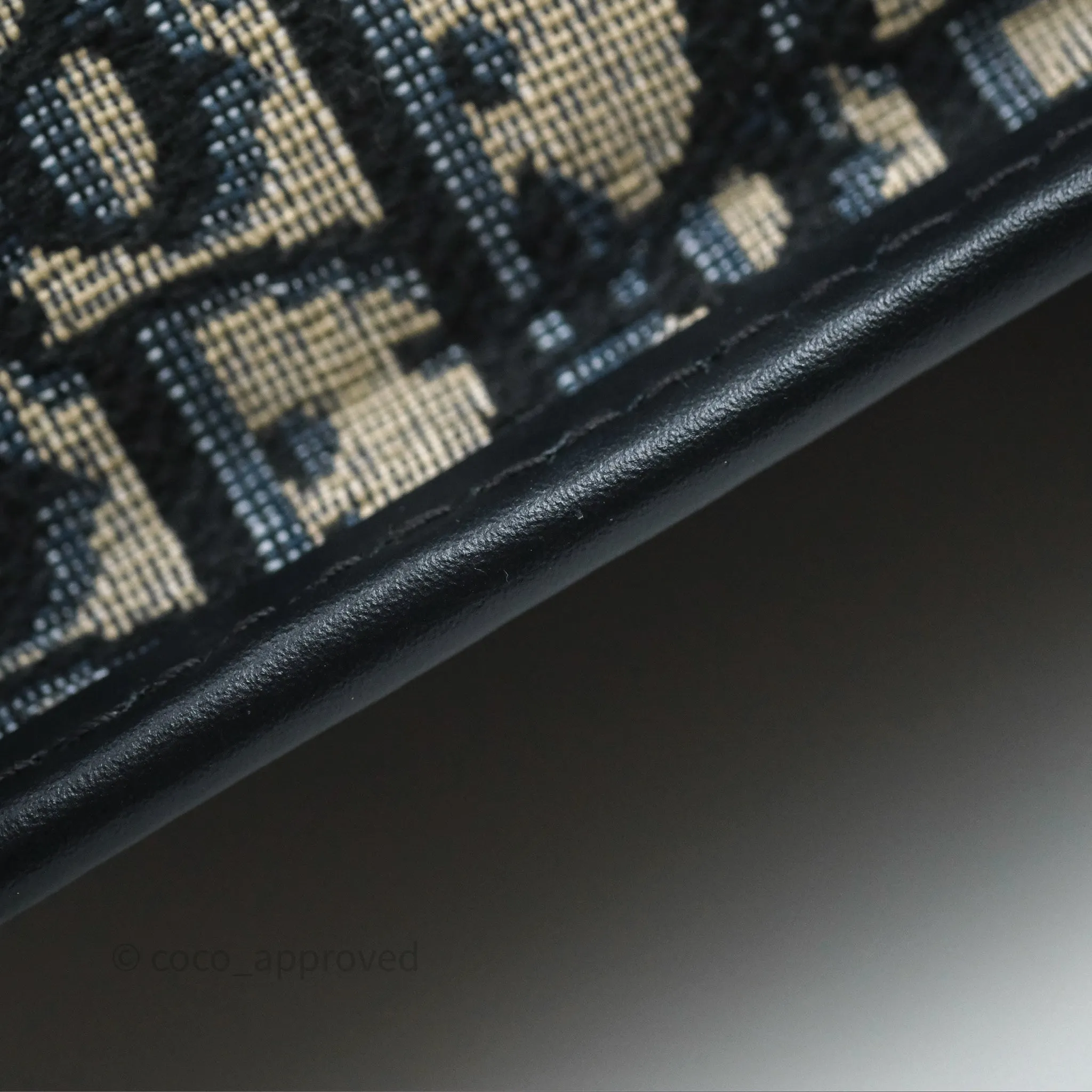 Christian Dior 30 Montaigne with Chain Blue Dior Oblique Jacquard