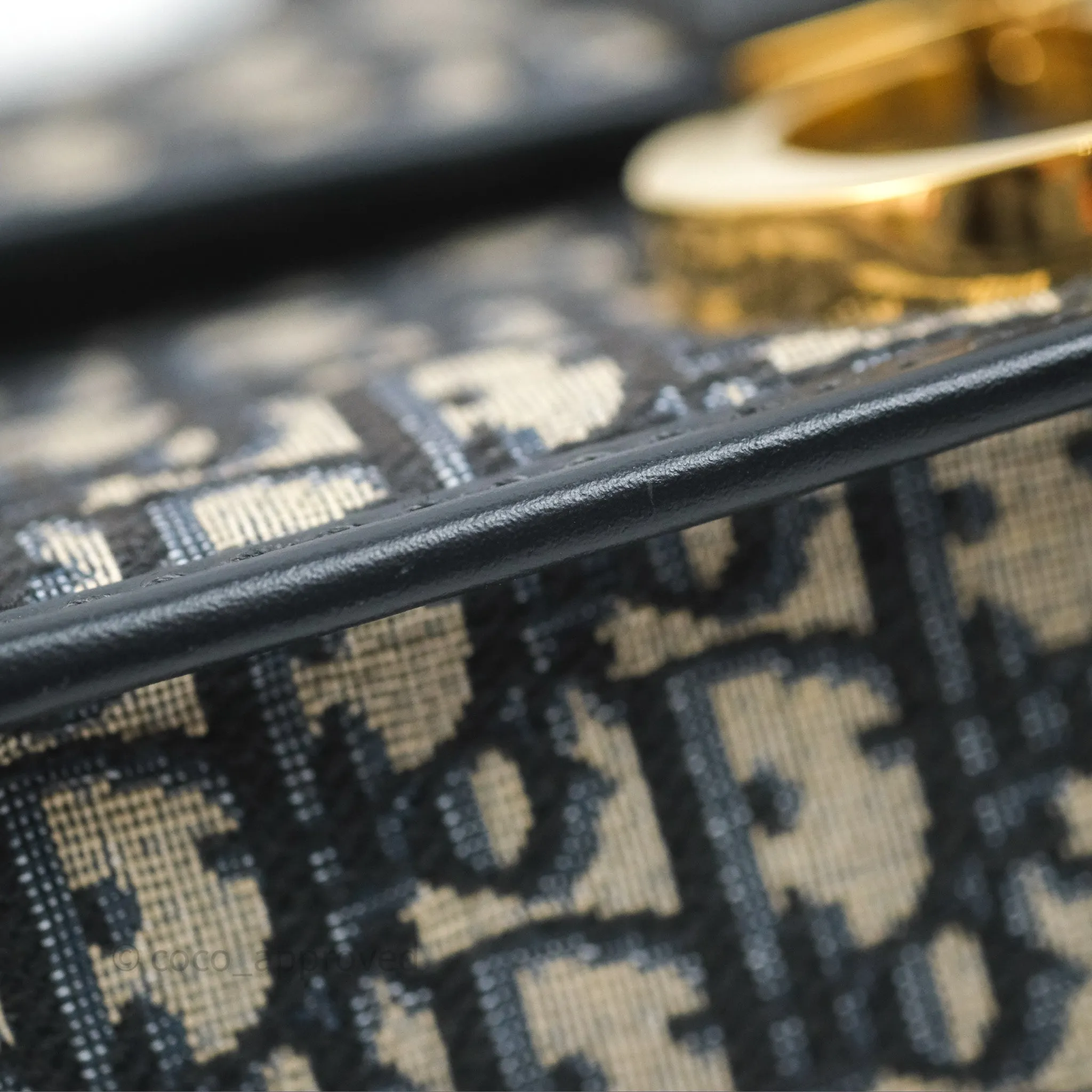 Christian Dior 30 Montaigne with Chain Blue Dior Oblique Jacquard