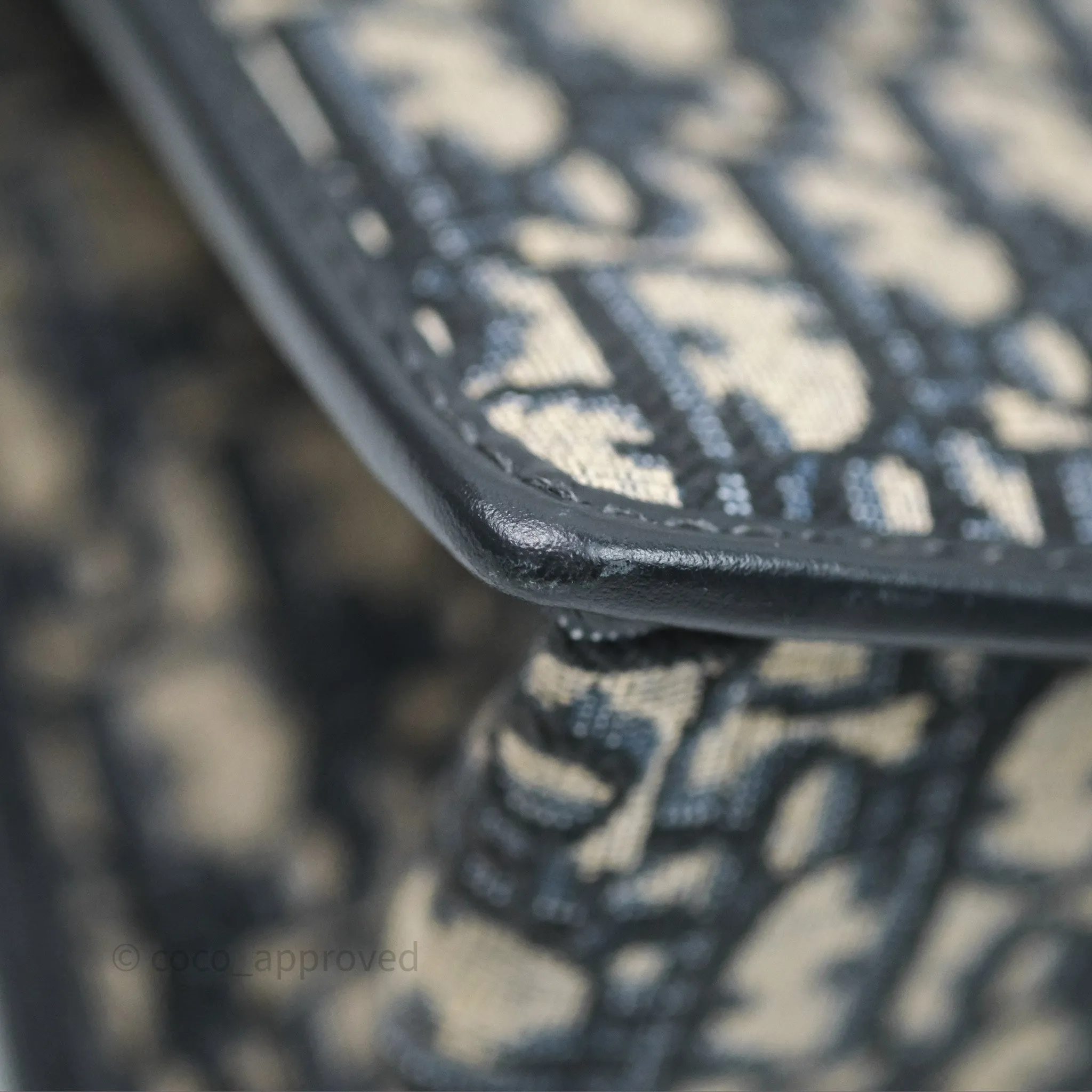 Christian Dior 30 Montaigne with Chain Blue Dior Oblique Jacquard