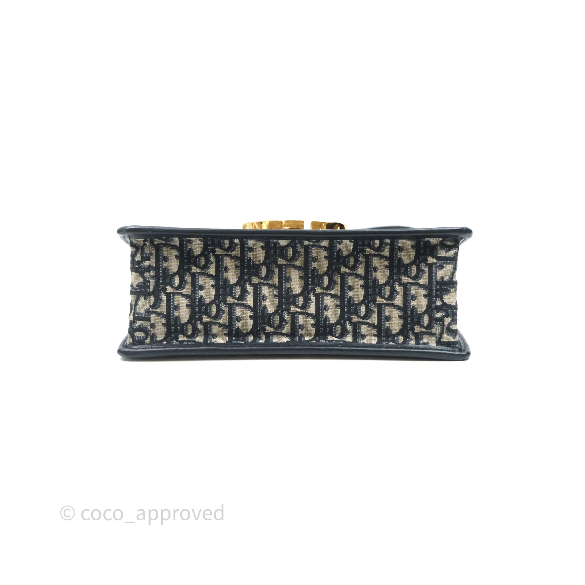 Christian Dior 30 Montaigne with Chain Blue Dior Oblique Jacquard